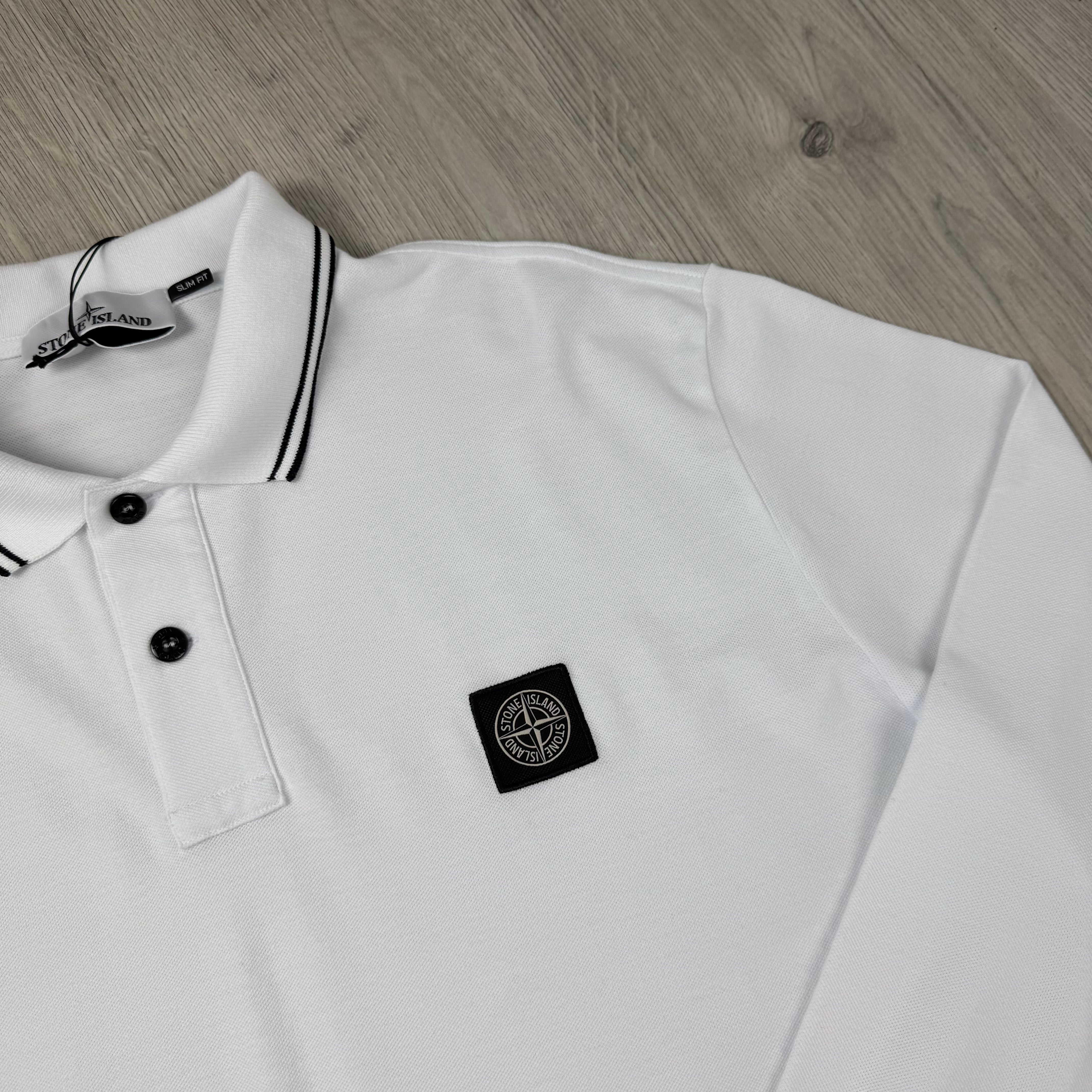 Stone Island Patch Polo Shirt - White