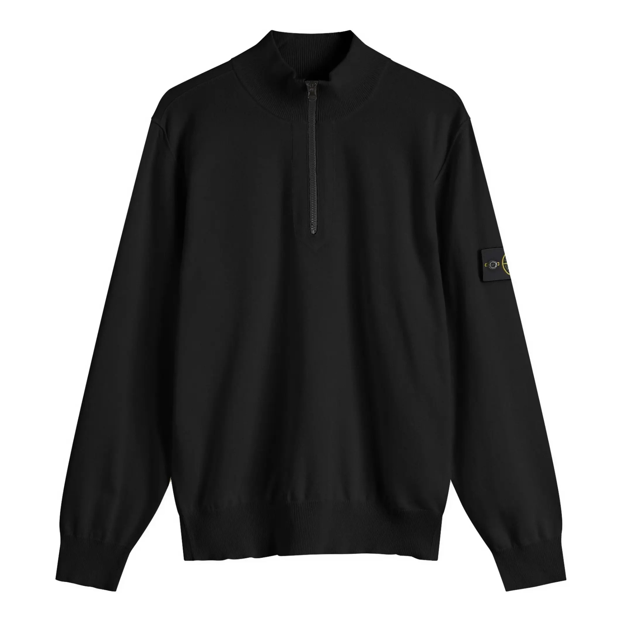 Stone Island Knit Half Zip Fleece - Black