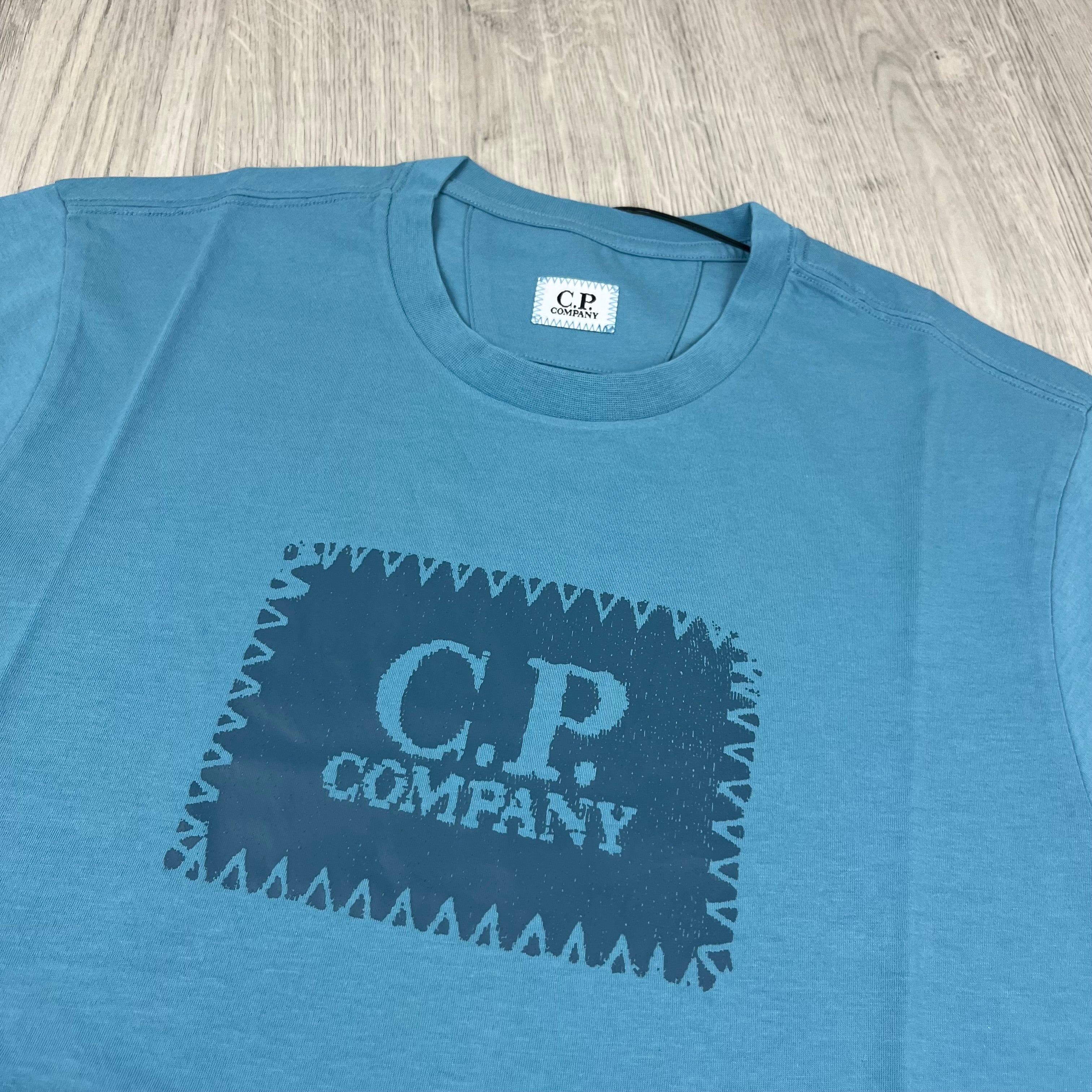 CP Company Stamp T-Shirt - Aegean Blue