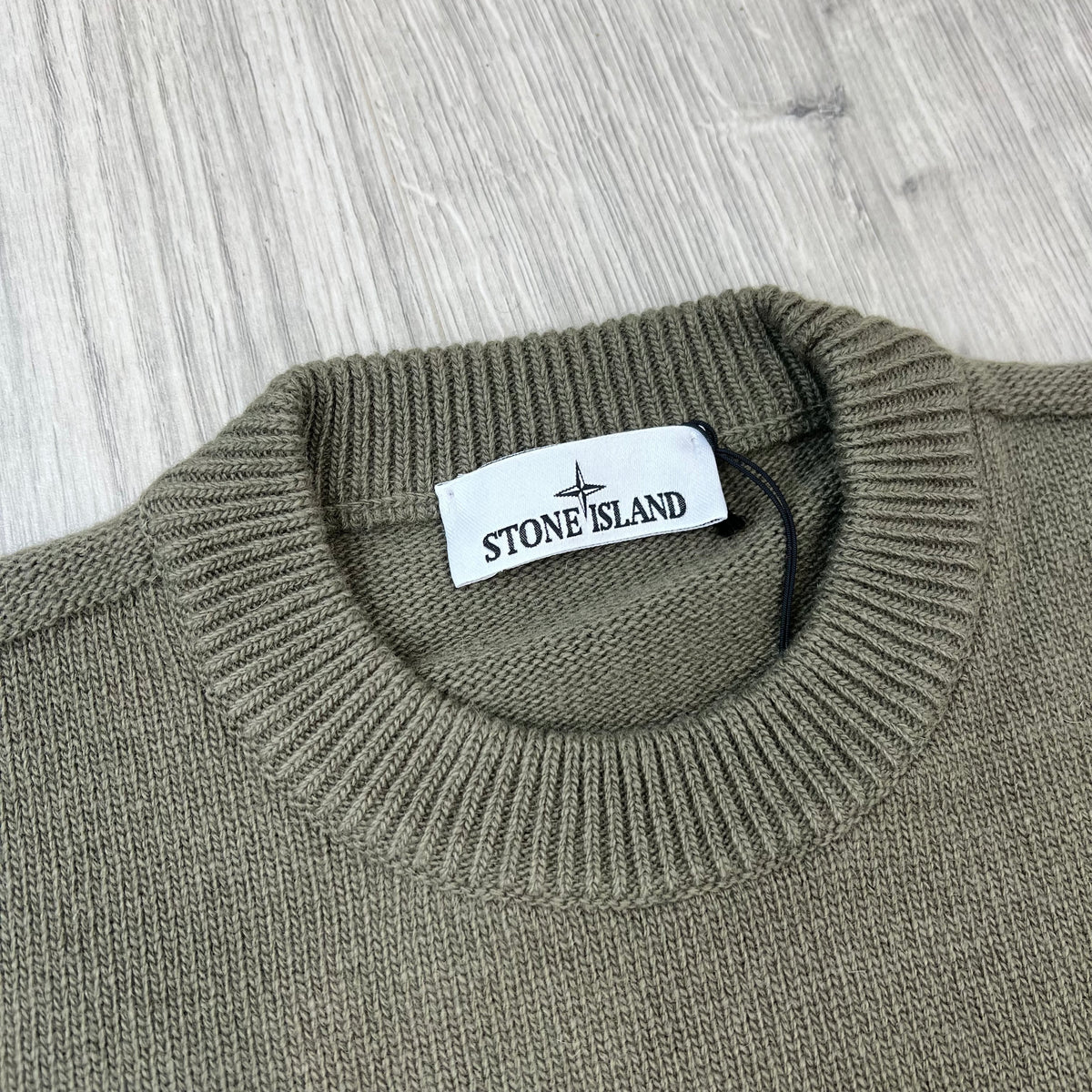 Stone Island Lambswool Knit Sweatshirt - Military Green