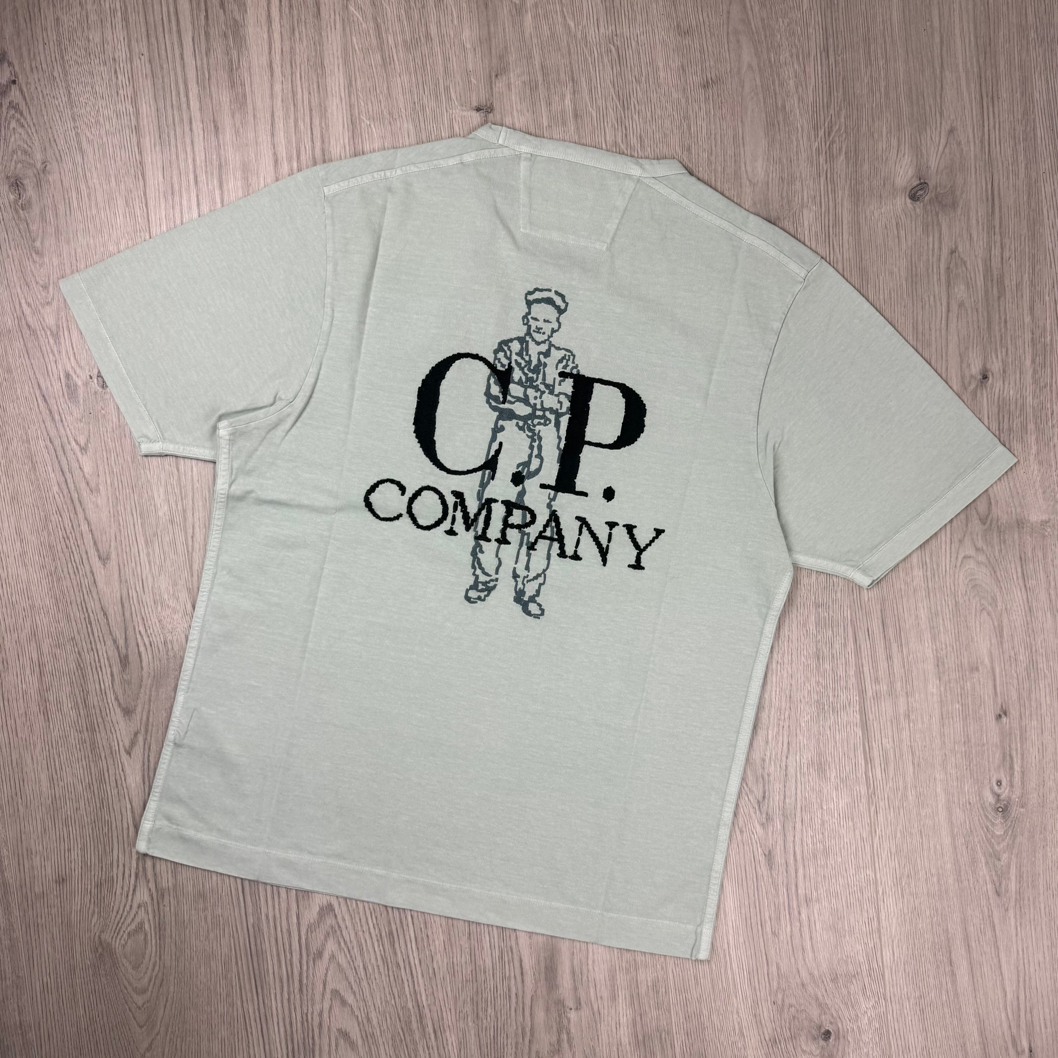 CP Company Embroidered Sailor T-Shirt - Misty Blue