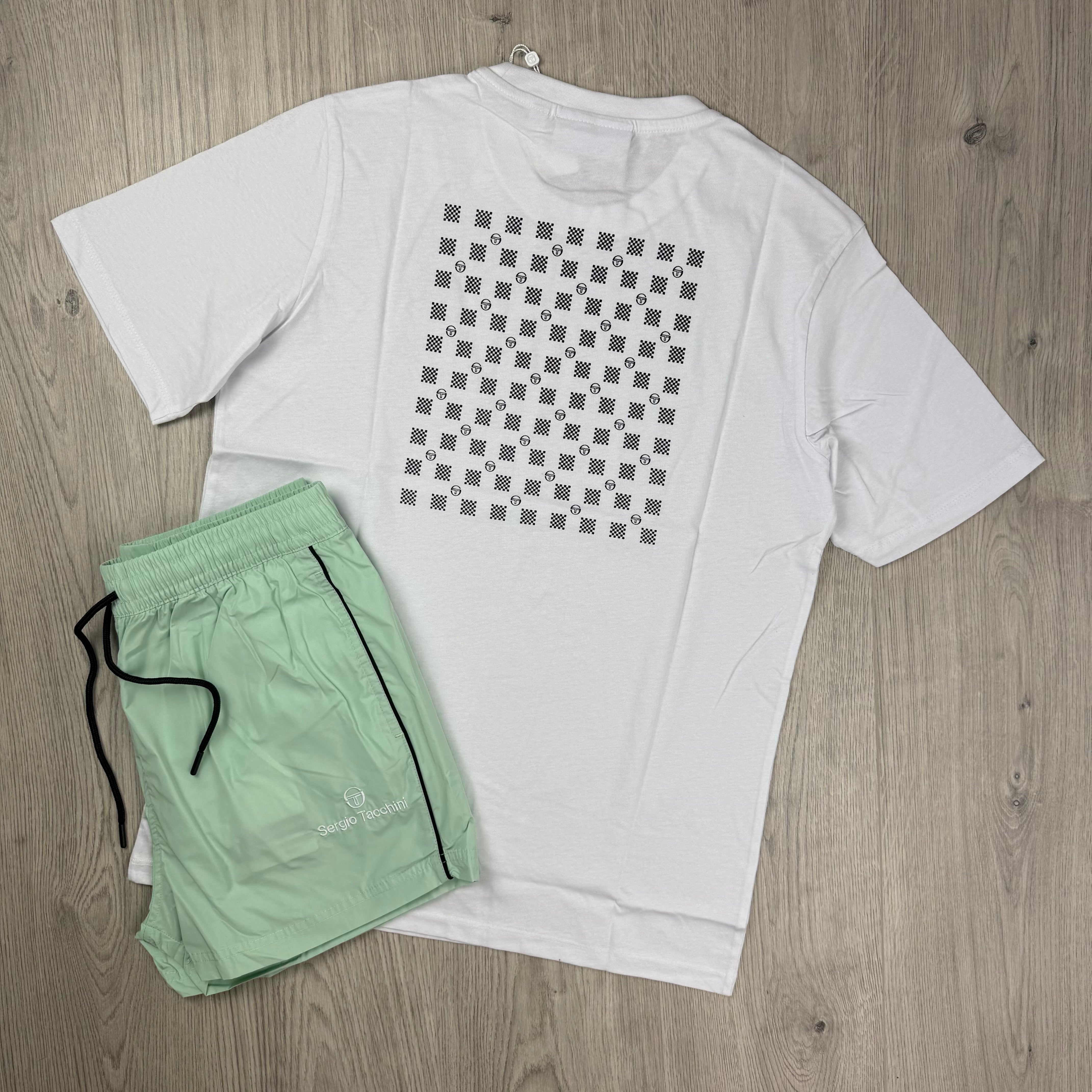 Sergio Tacchini Holiday Set - White/Birds Egg Green