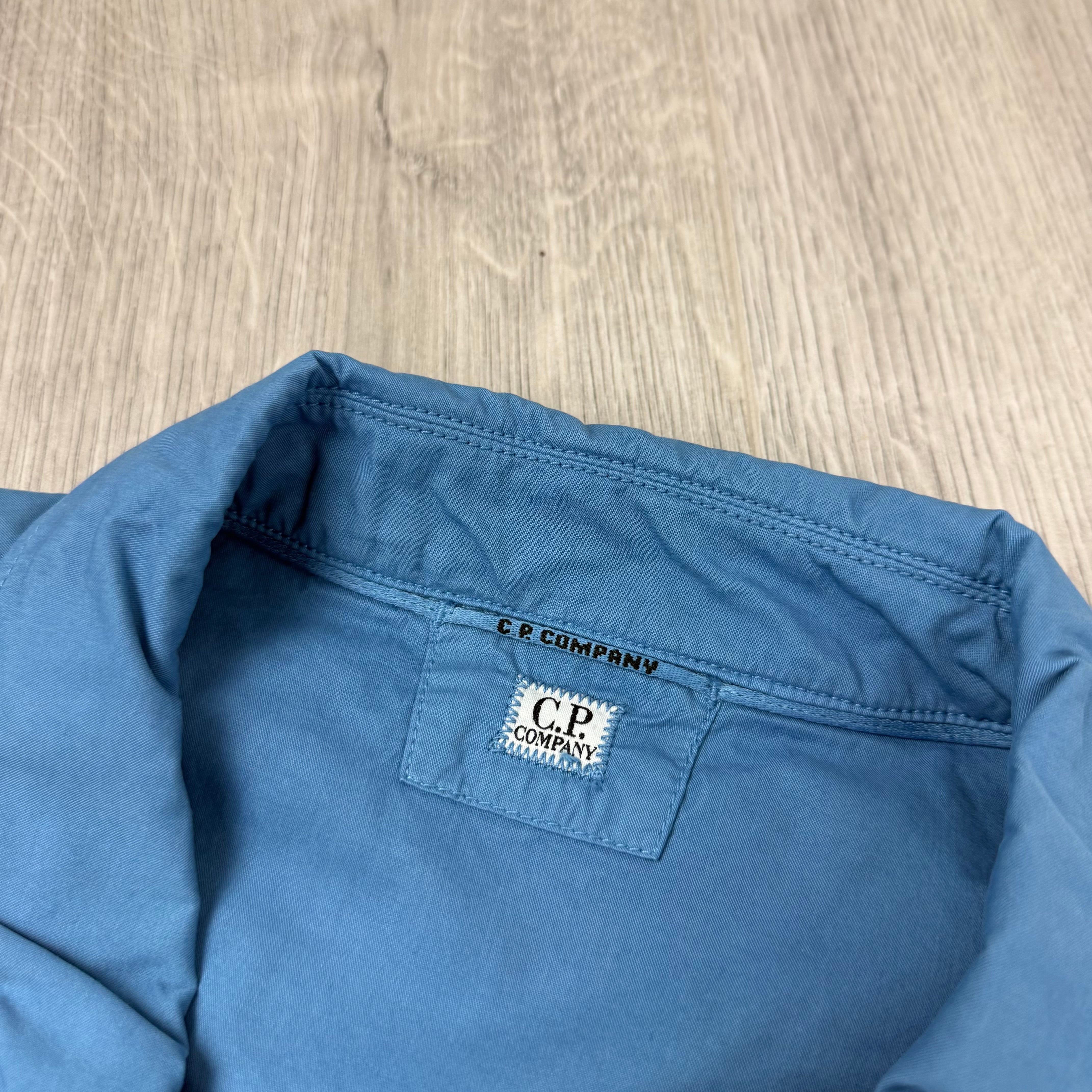CP Company Zip Overshirt - Aegean Blue