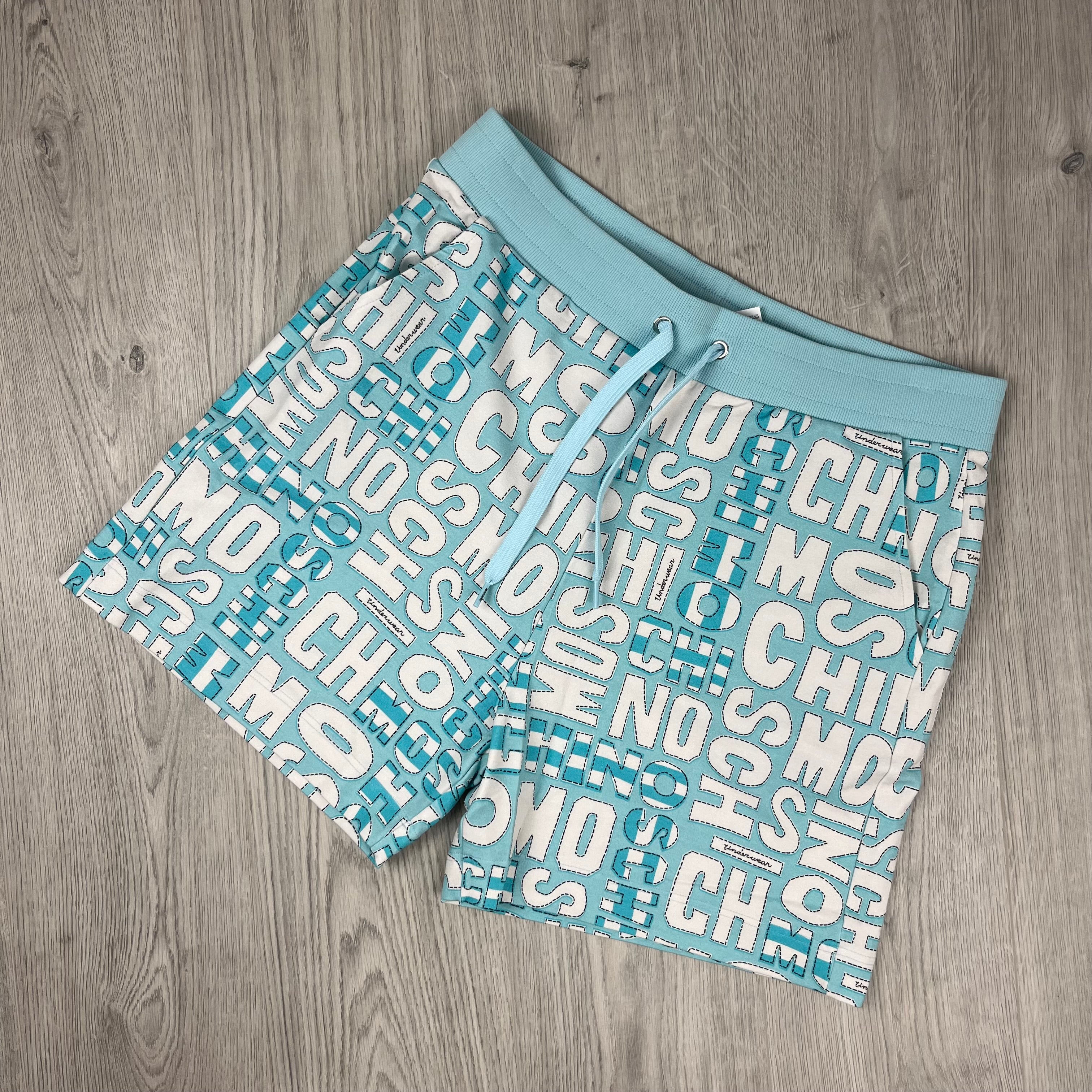 Moschino Monogram Jersey Shorts - Blue