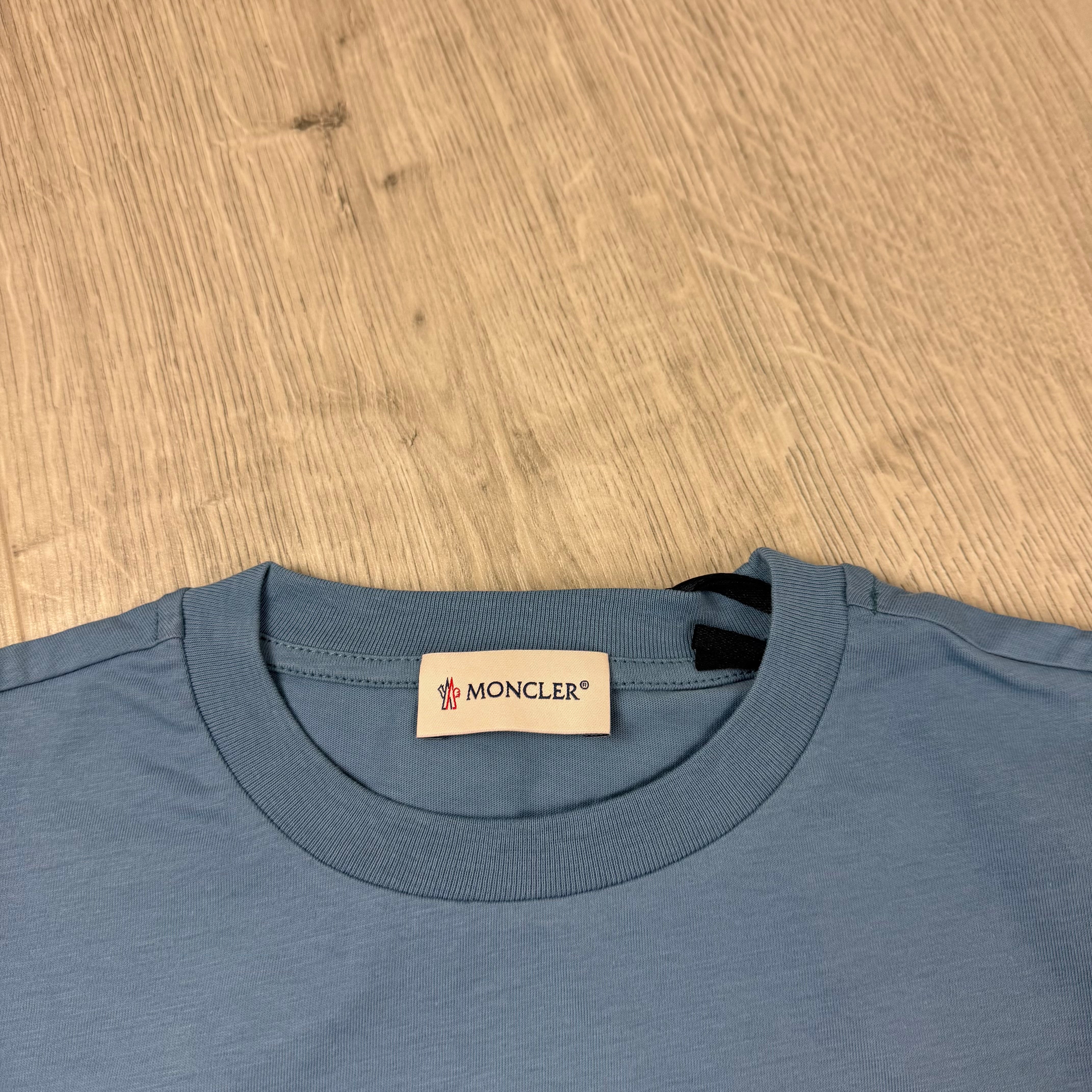 Moncler Junior Printed T-Shirt - Blue