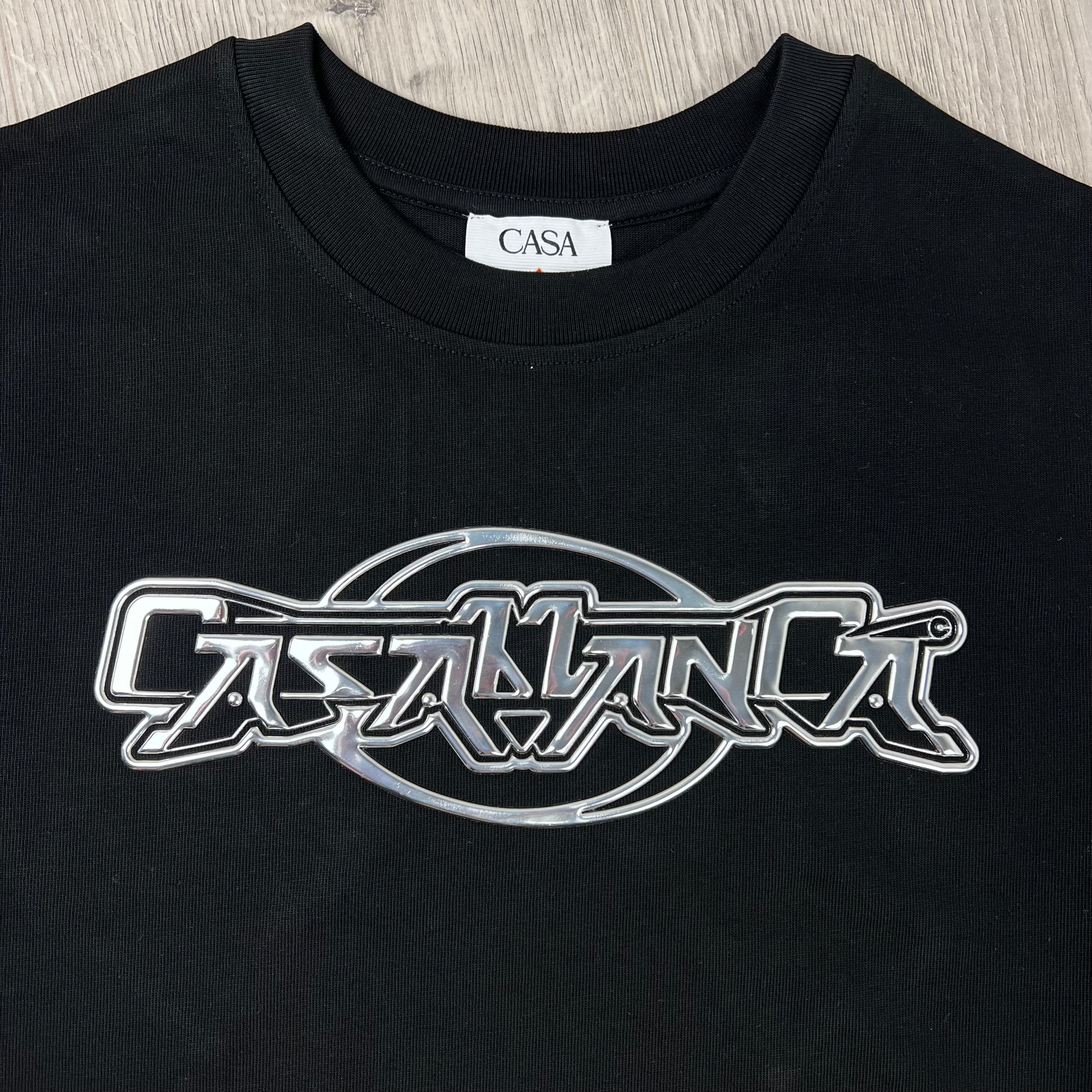 Casablanca 'Chrome Oversized' T-Shirt - Black