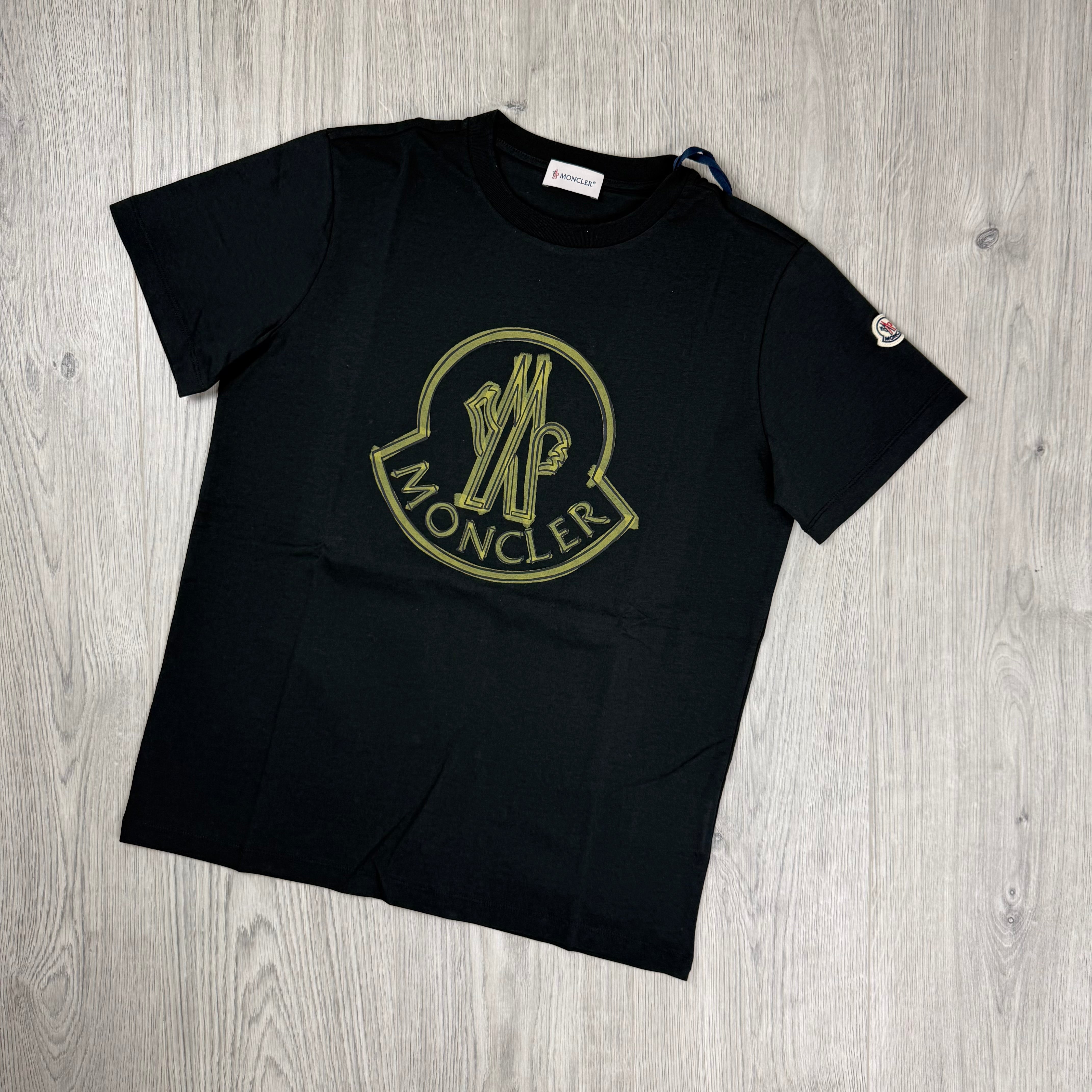 Moncler Junior Scribble T-Shirt - Black
