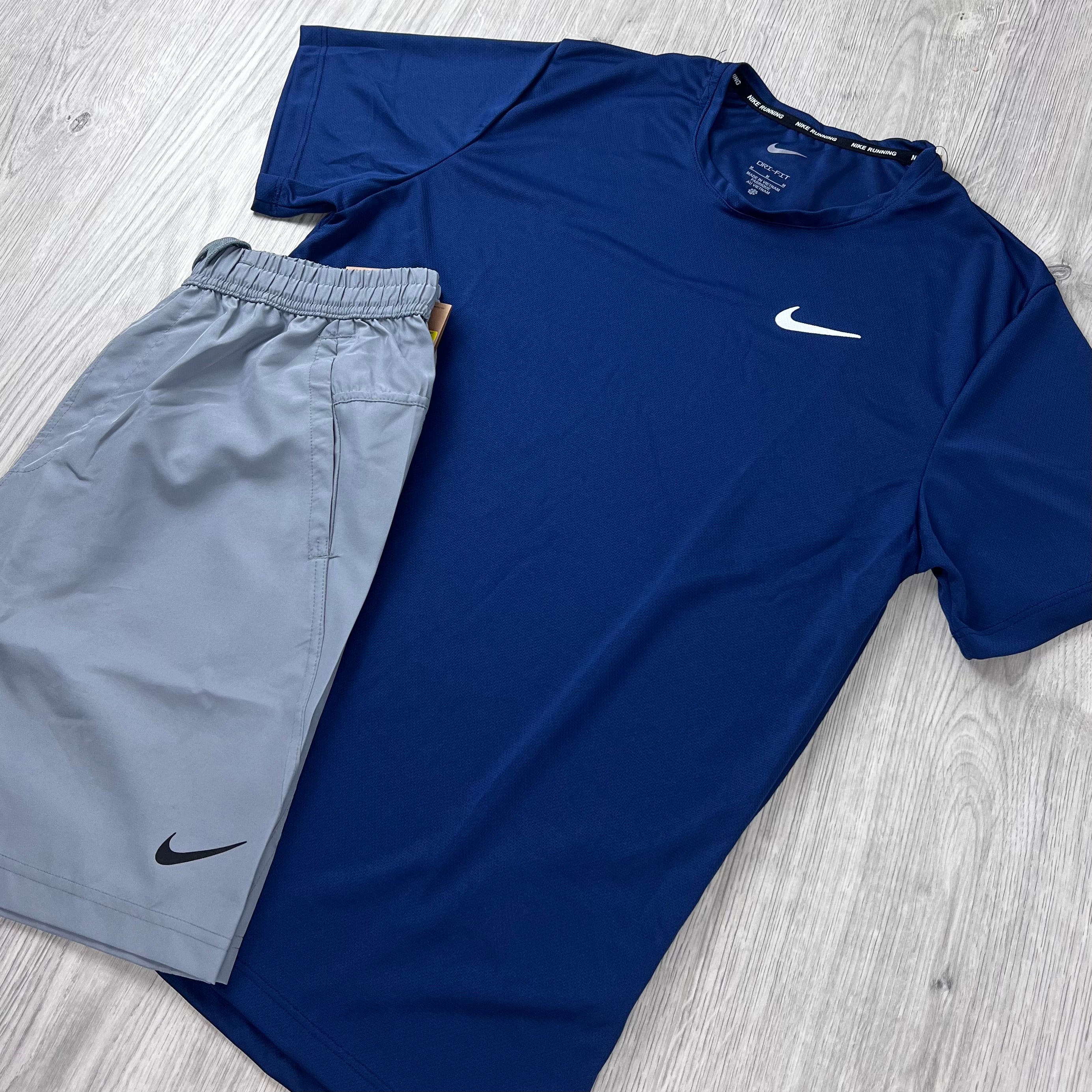 Nike 'Miler' Set - Navy/Smoke Grey