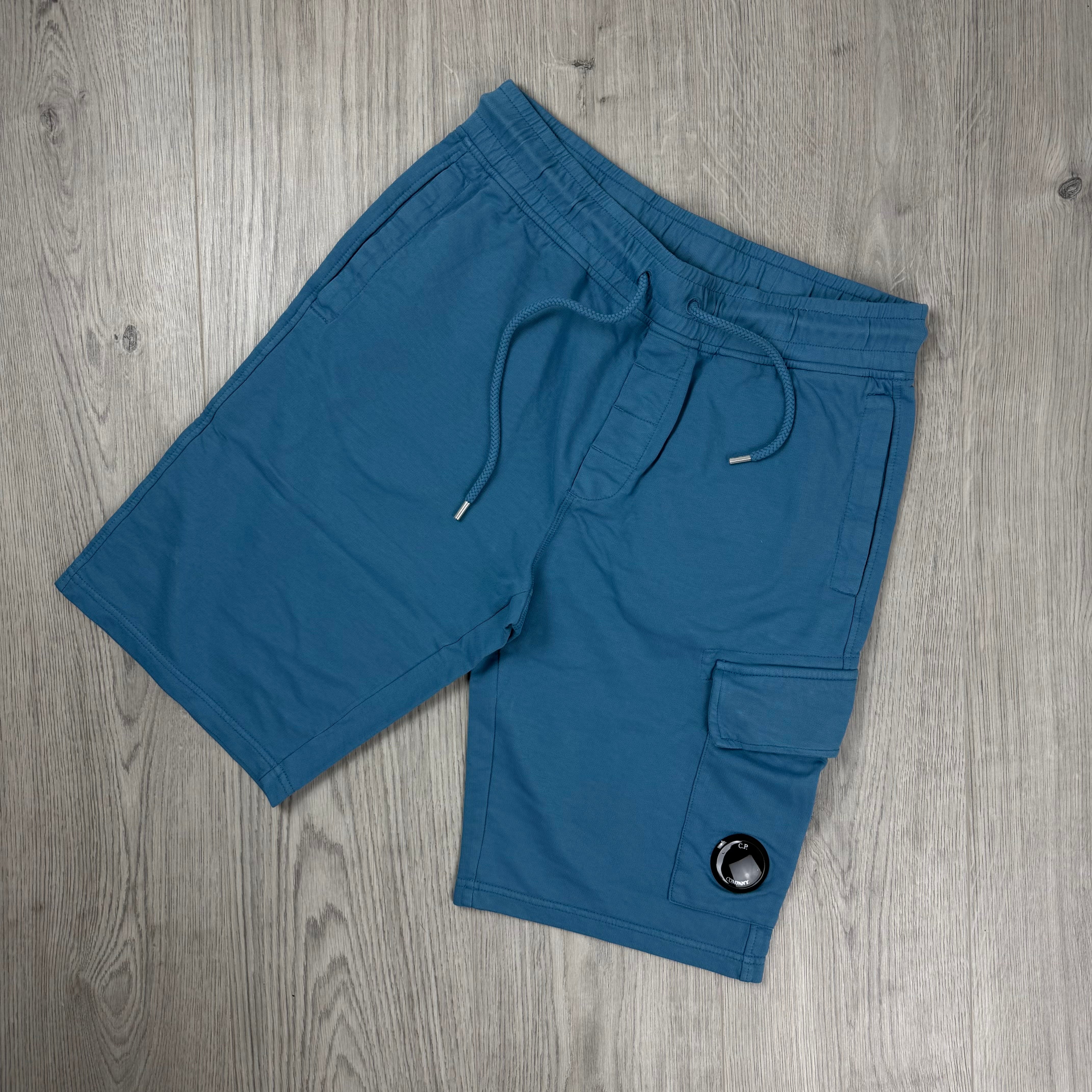 CP Company Jersey Shorts - Aegean Blue