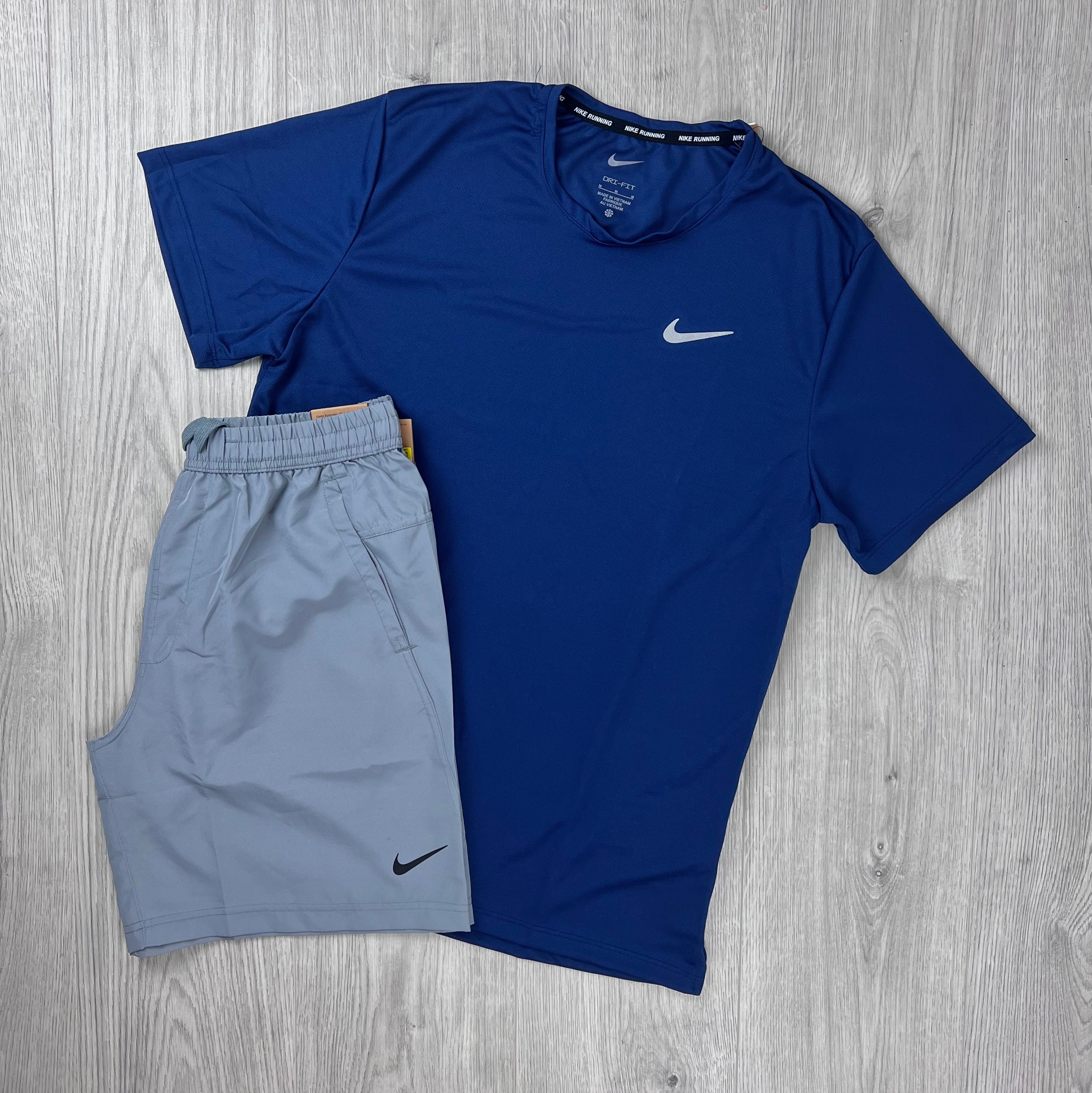 Nike 'Miler' Set - Navy/Smoke Grey