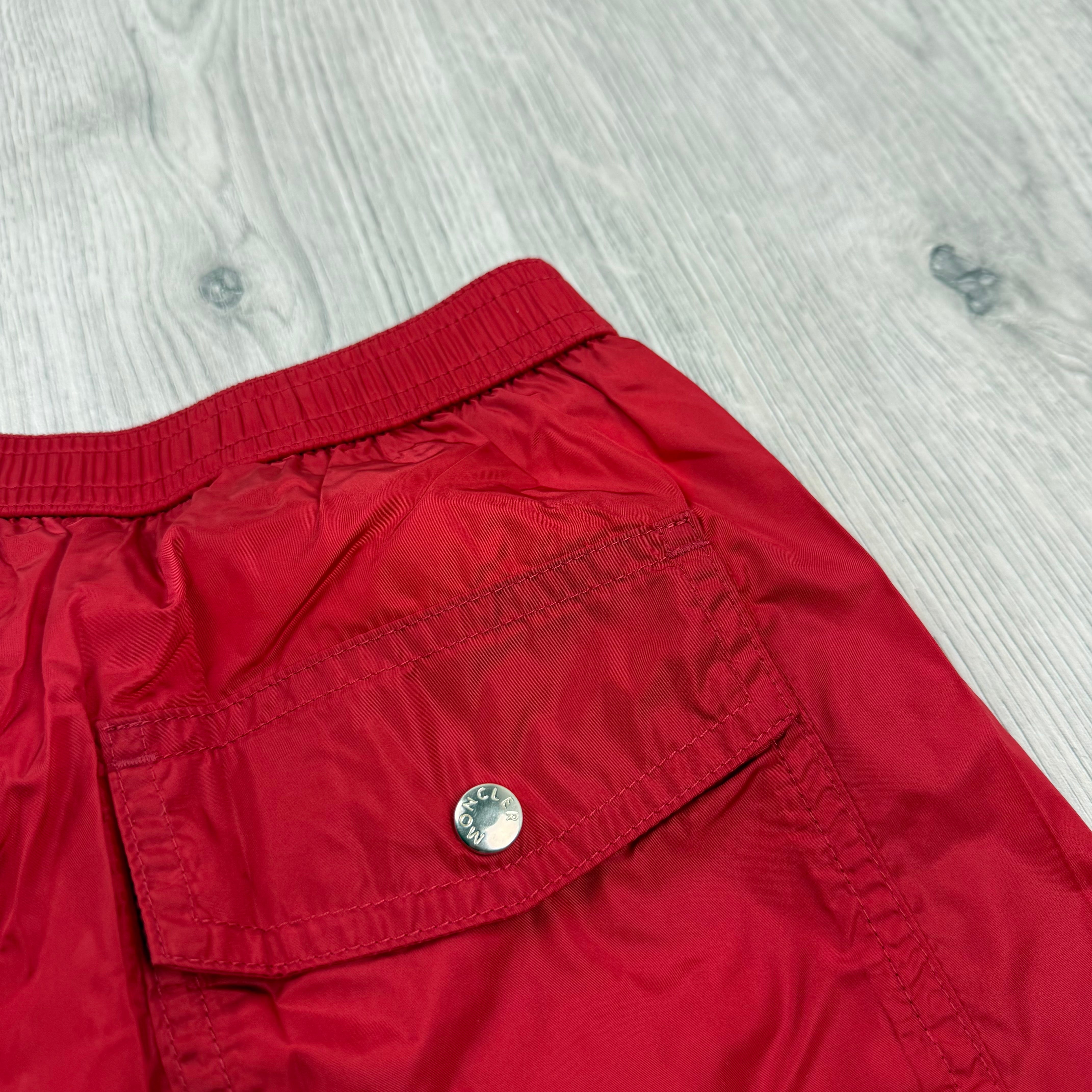 Moncler Junior Swim Shorts - Red