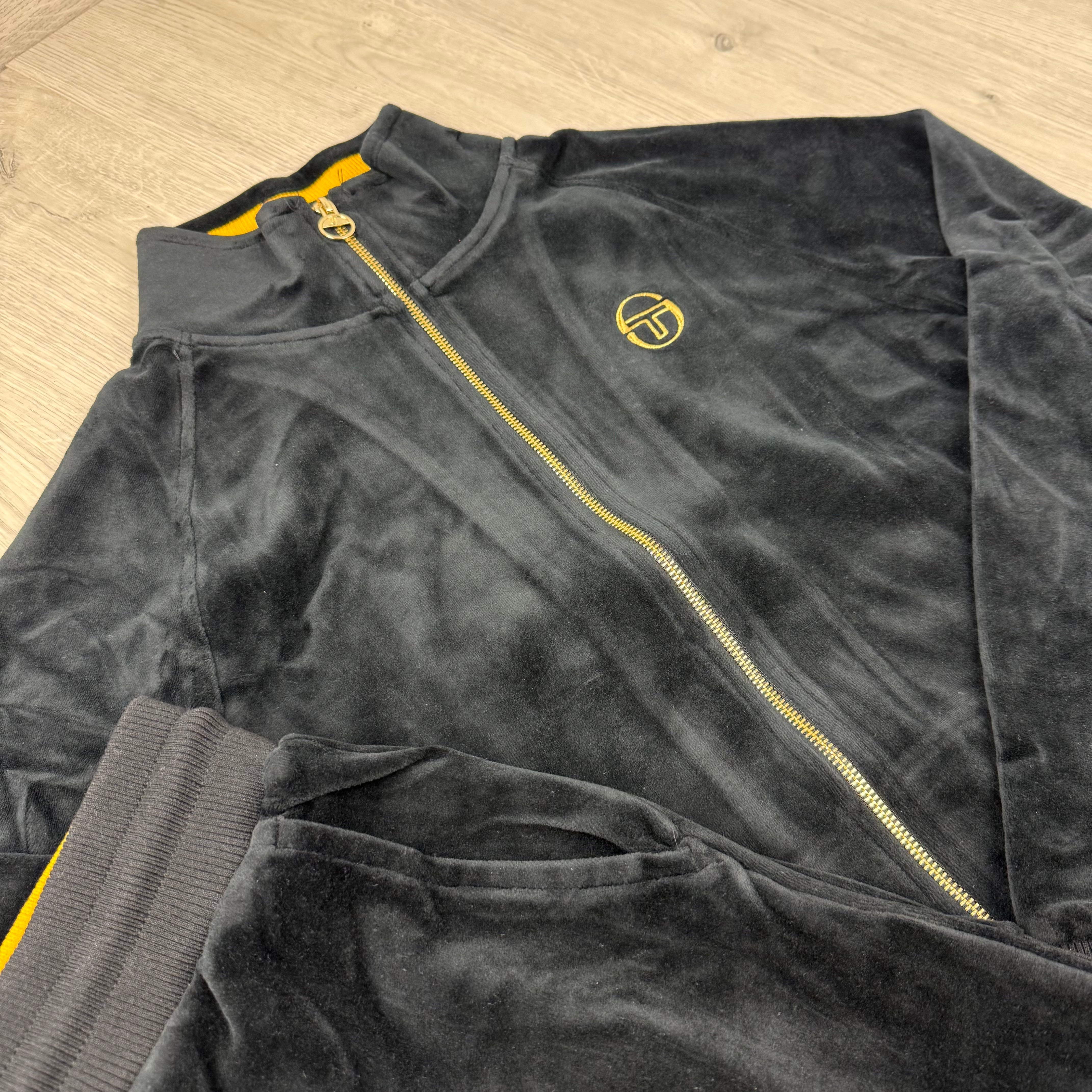 Sergio Tacchini 'Court' Velour Tracksuit - Black