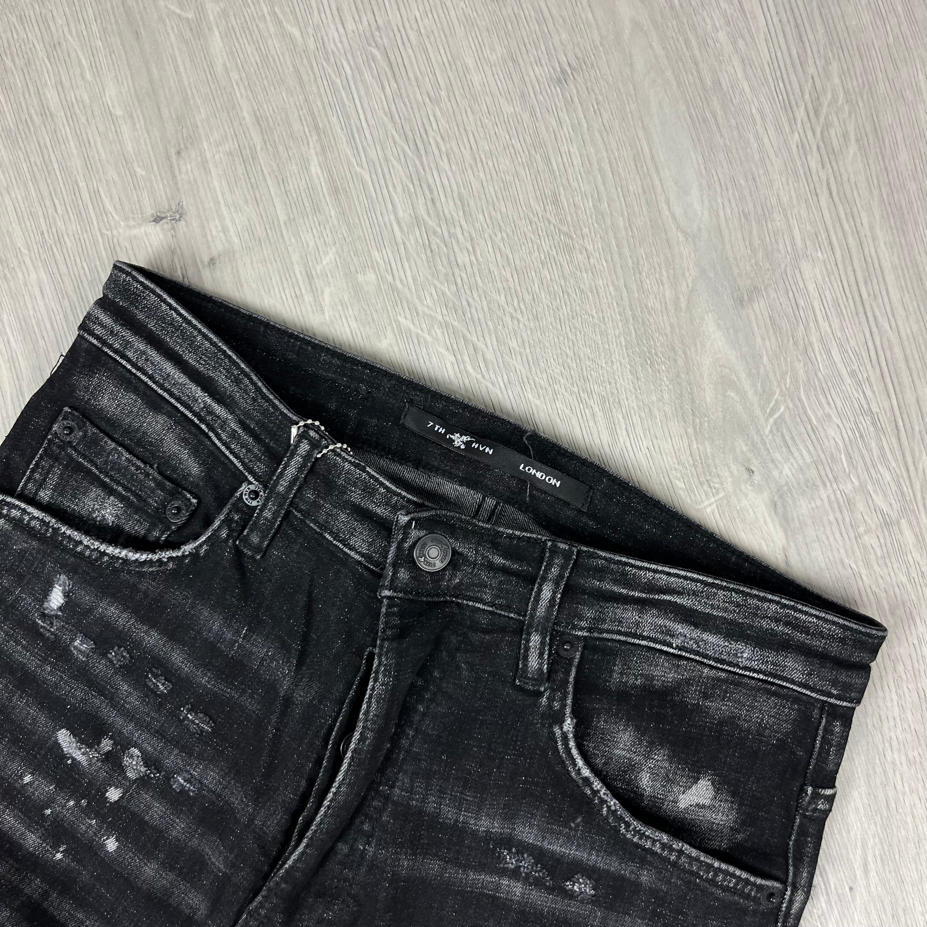 7TH HVN Slim Jeans - Black