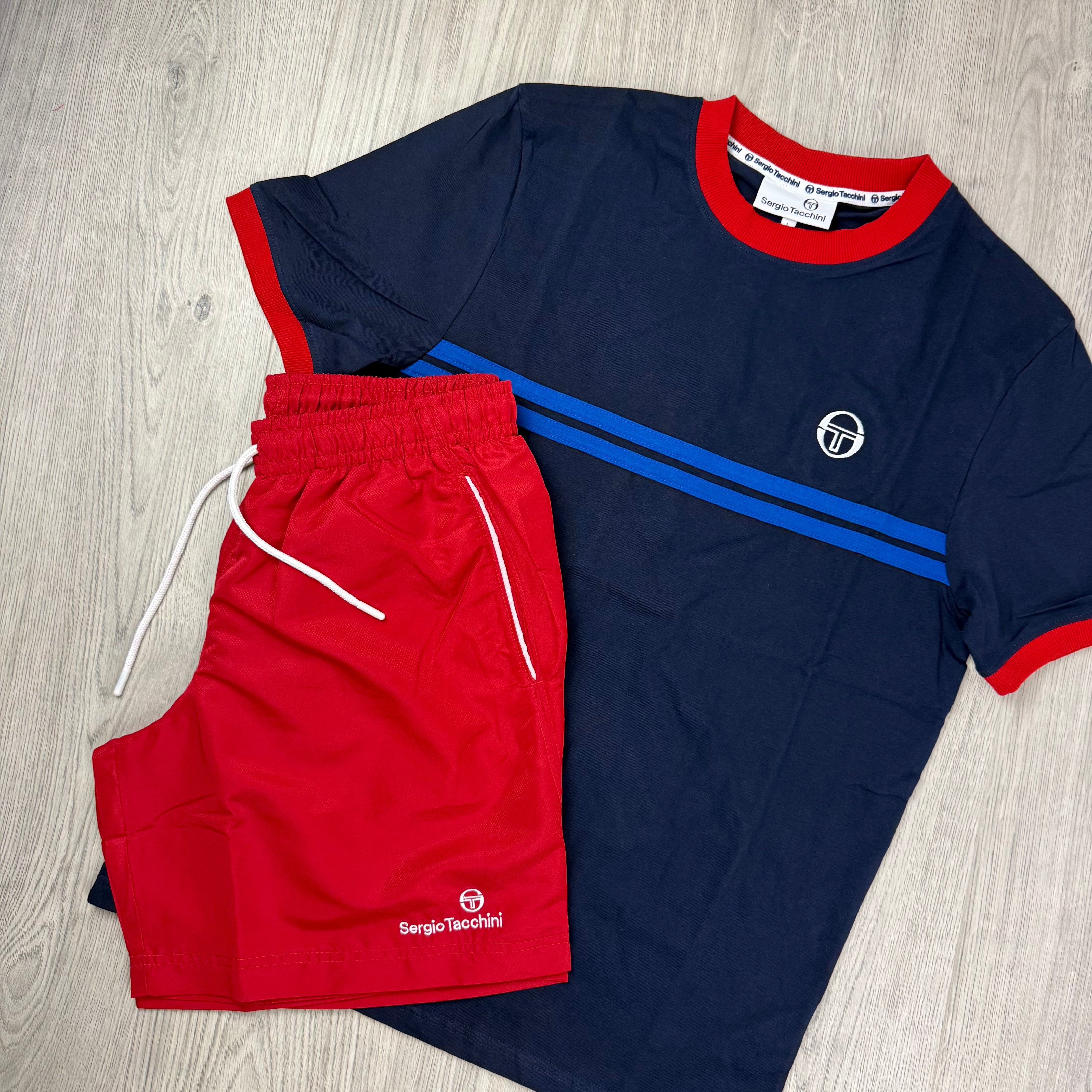 Sergio Tacchini 'Supermac' Set - Navy/Red