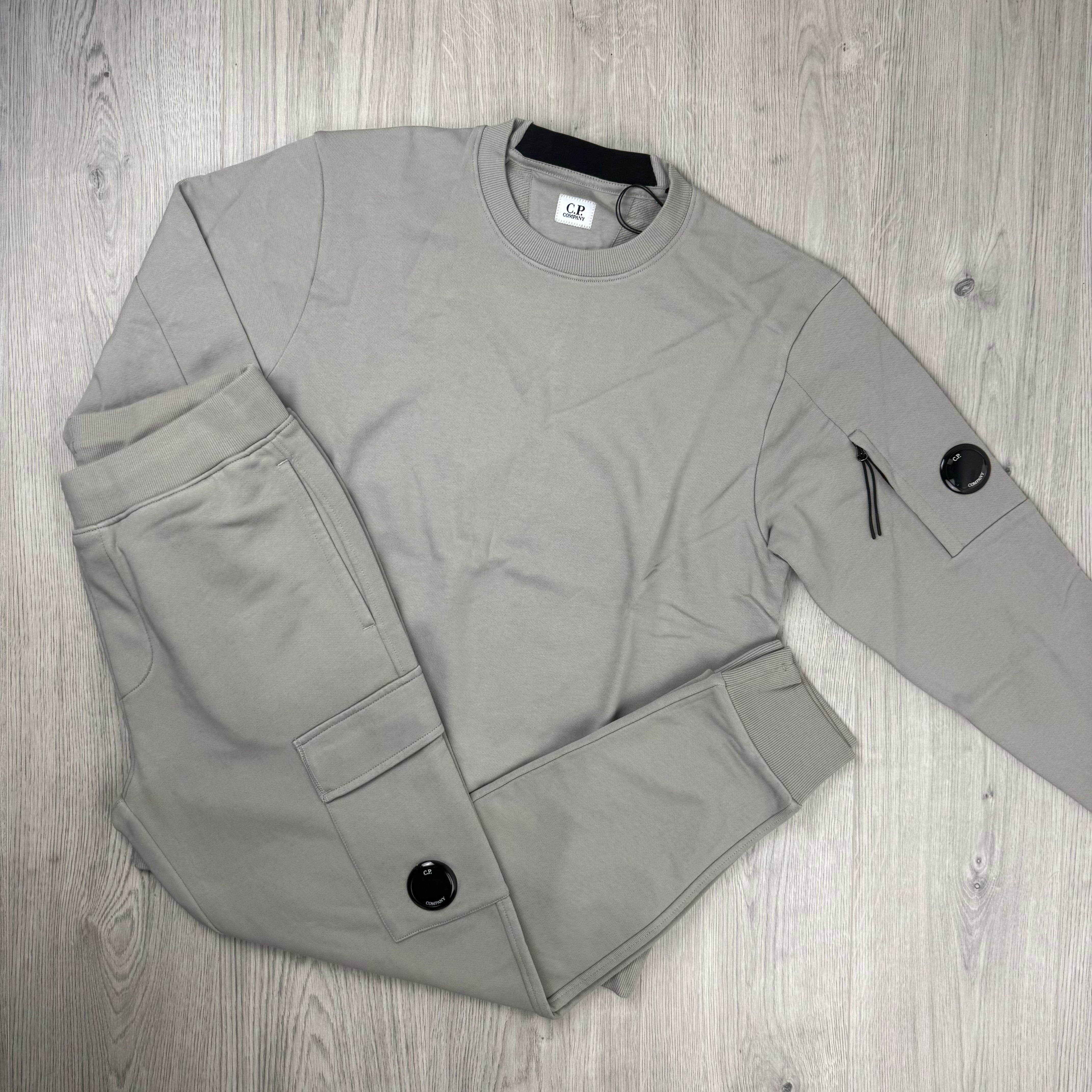 CP Company Raised Fleece Tracksuit - Dove