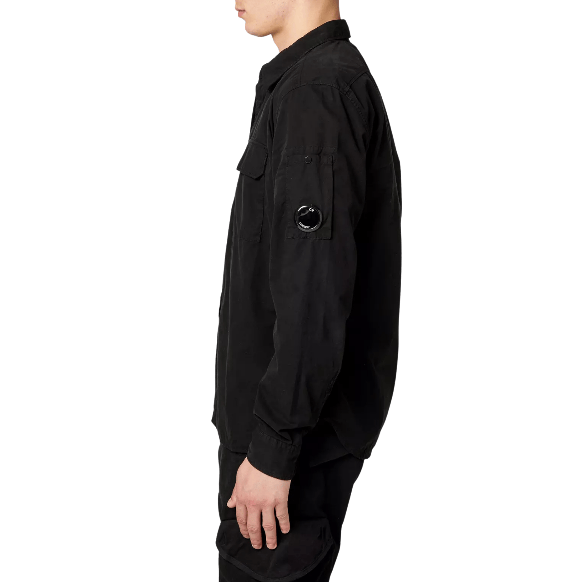 CP Company Button Overshirt - Black