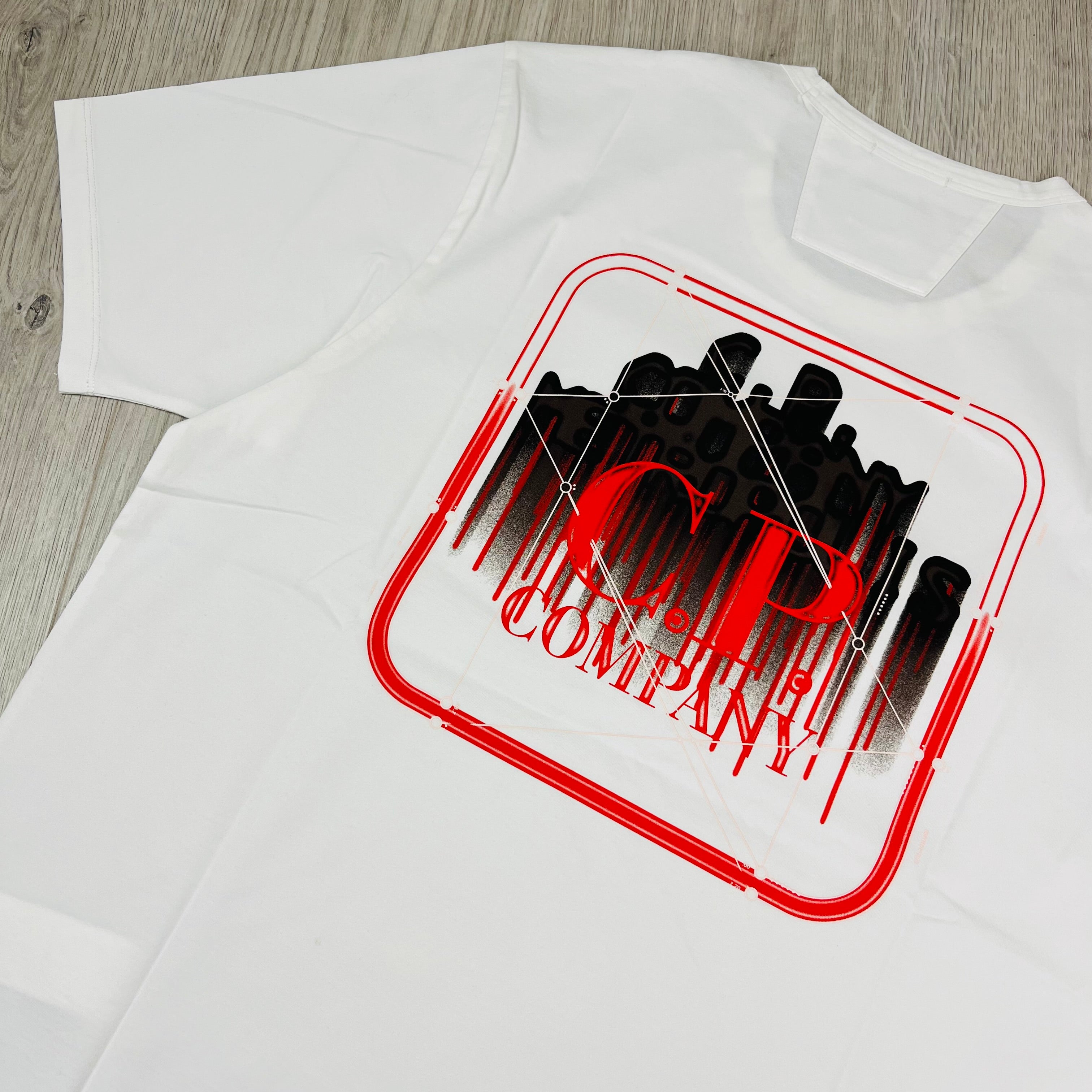 Men's CP Company Metropolis T-Shirt in Gauze White. On sale at Open Attire.