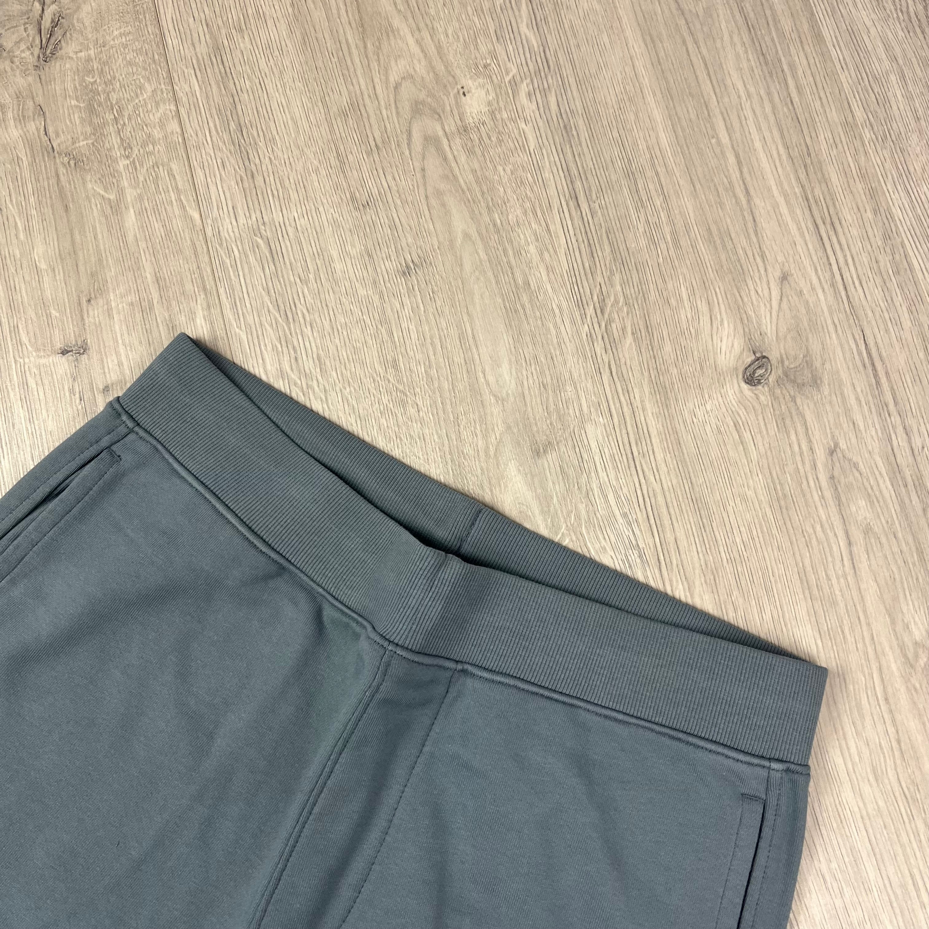 CP Company Raised Fleece Cargo Sweatpants in Stormy Weather. On sale at Open Attire.