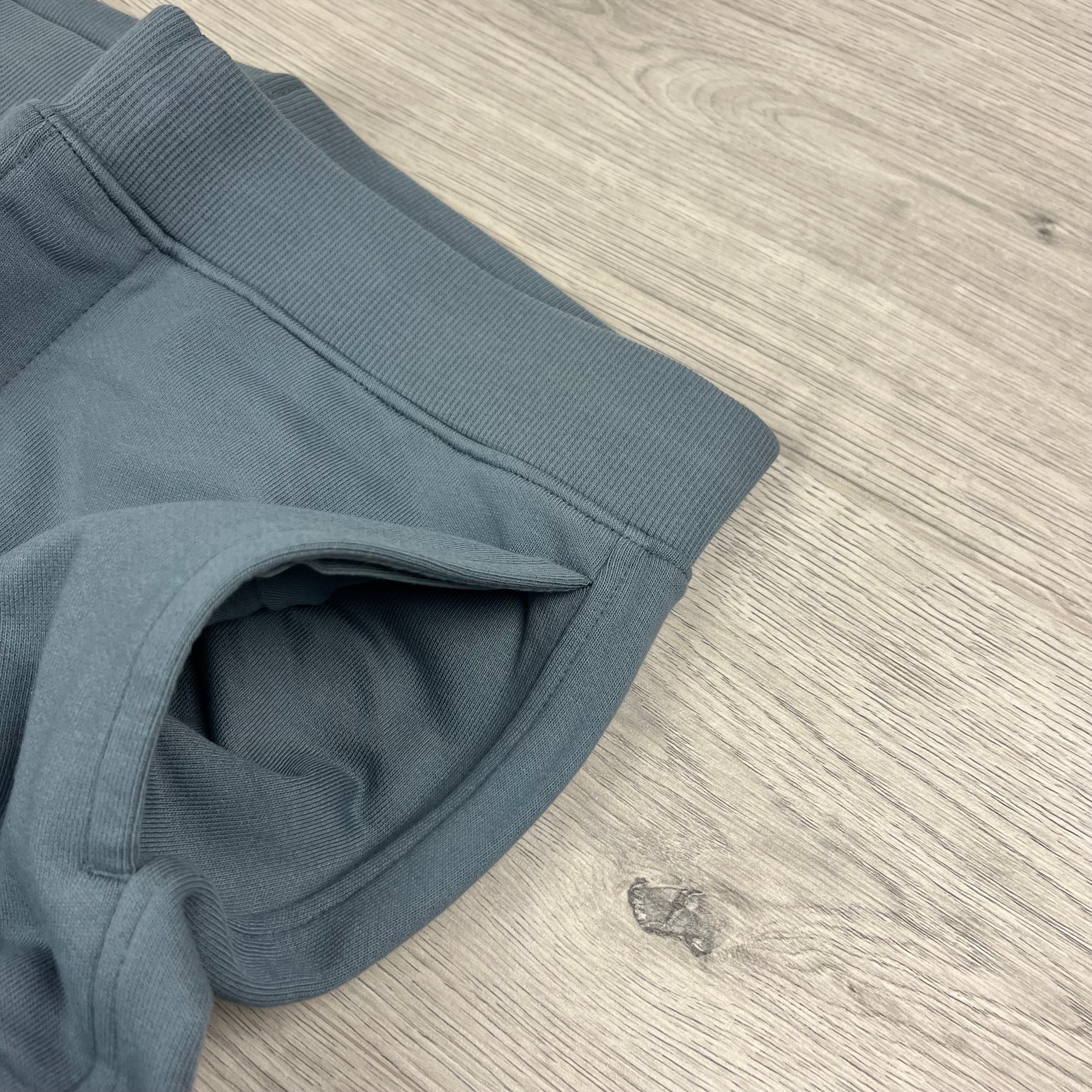 CP Company Raised Fleece Cargo Sweatpants in Stormy Weather. On sale at Open Attire.