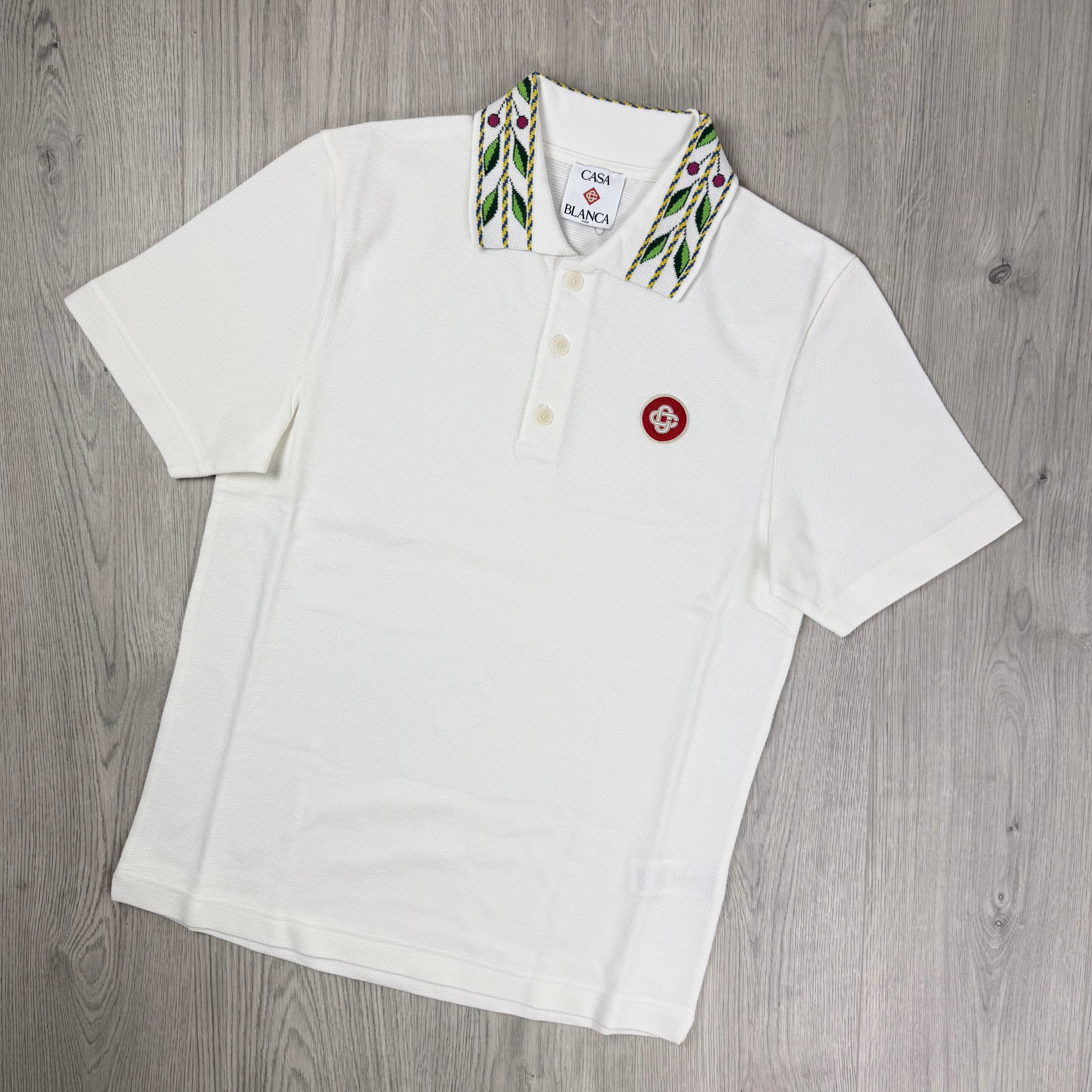Casablanca Laurel Polo Shirt - White