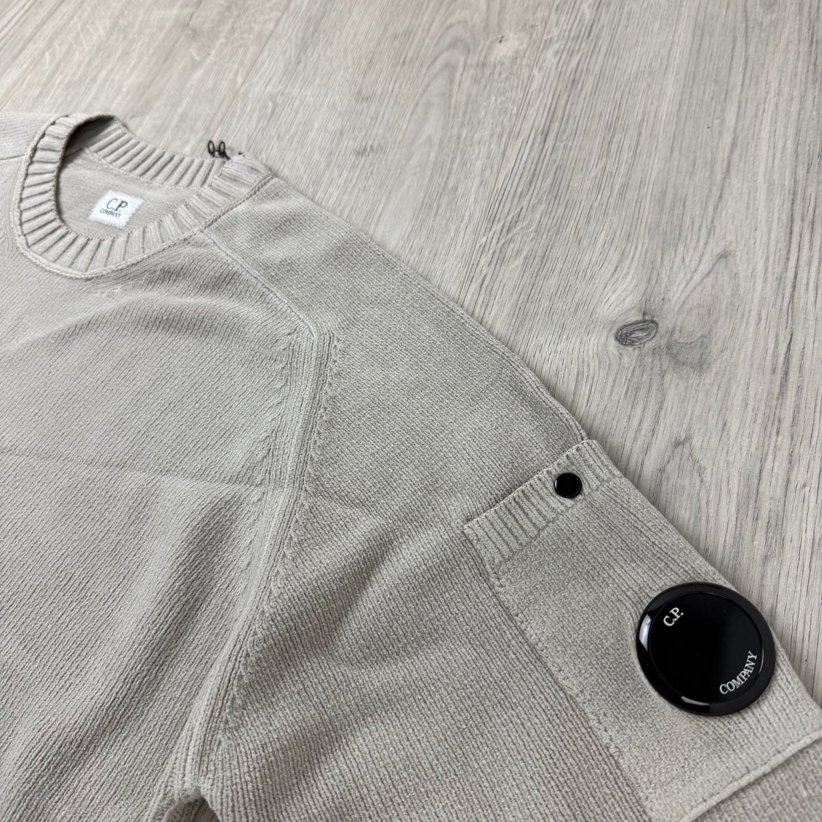 CP Company Chenille Knit Sweatshirt - Dove