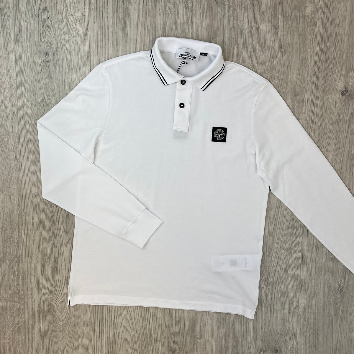 Stone Island Patch Polo Shirt - White