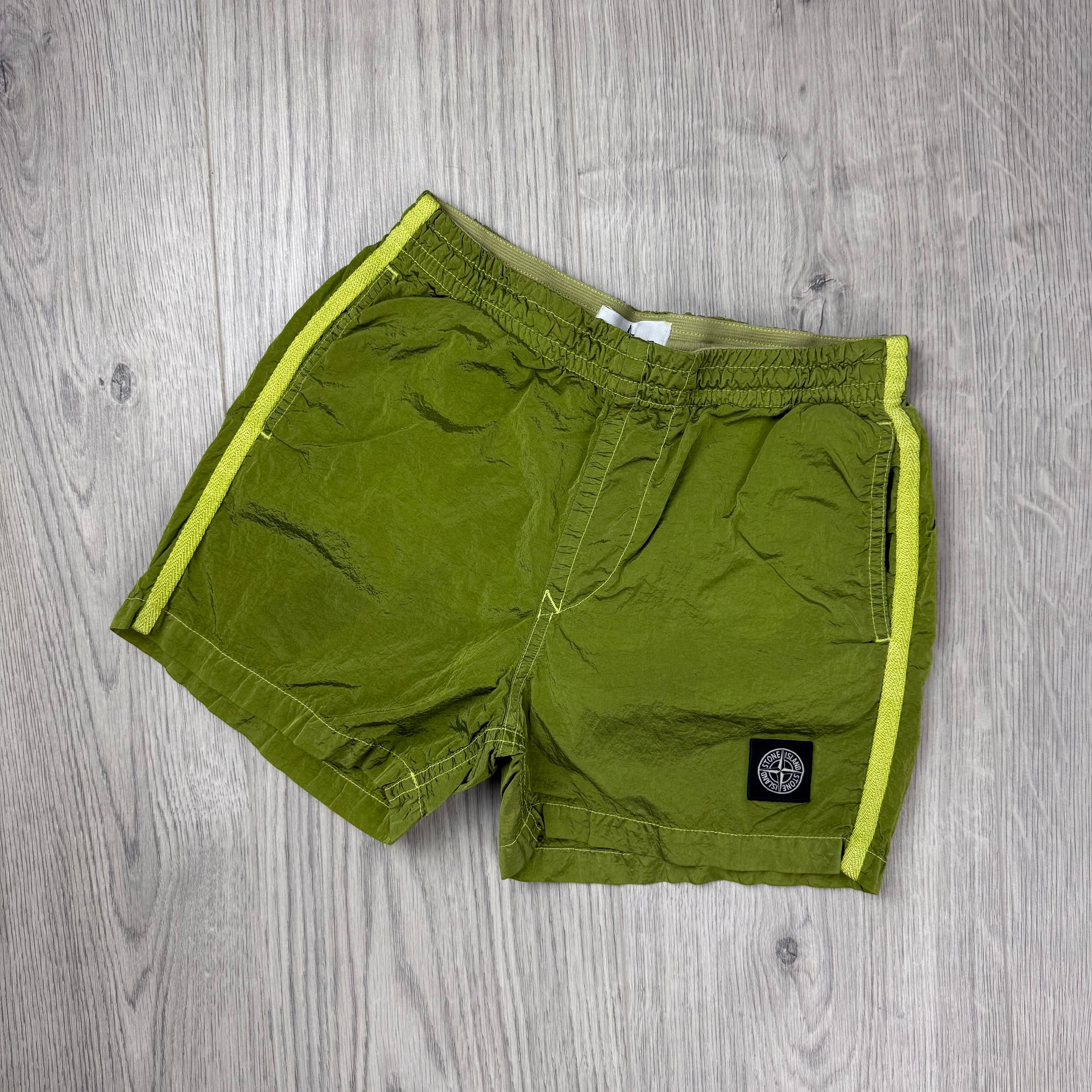 Stone Island Junior Swim Shorts - Lime