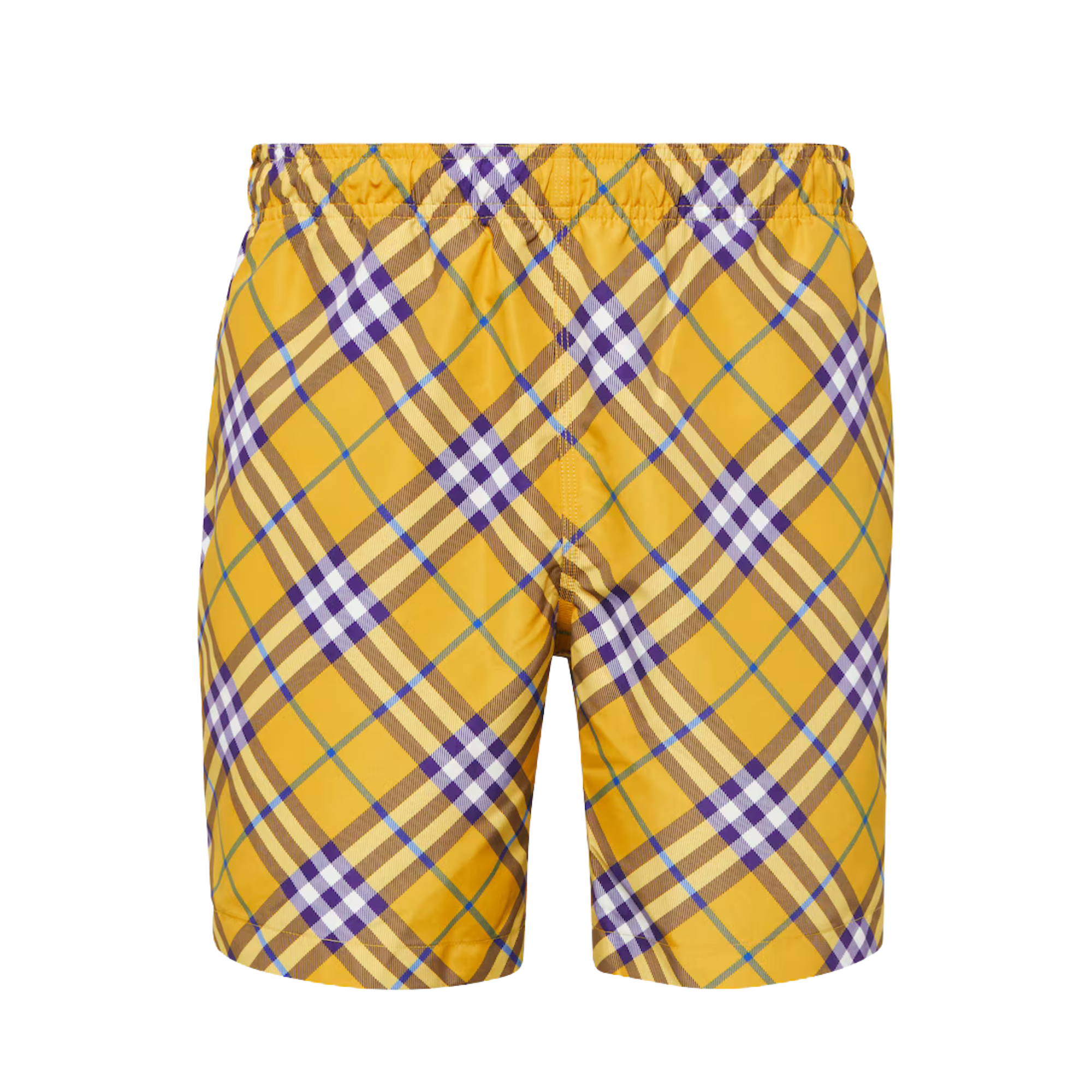 Burberry Check Swim Shorts - Yellow