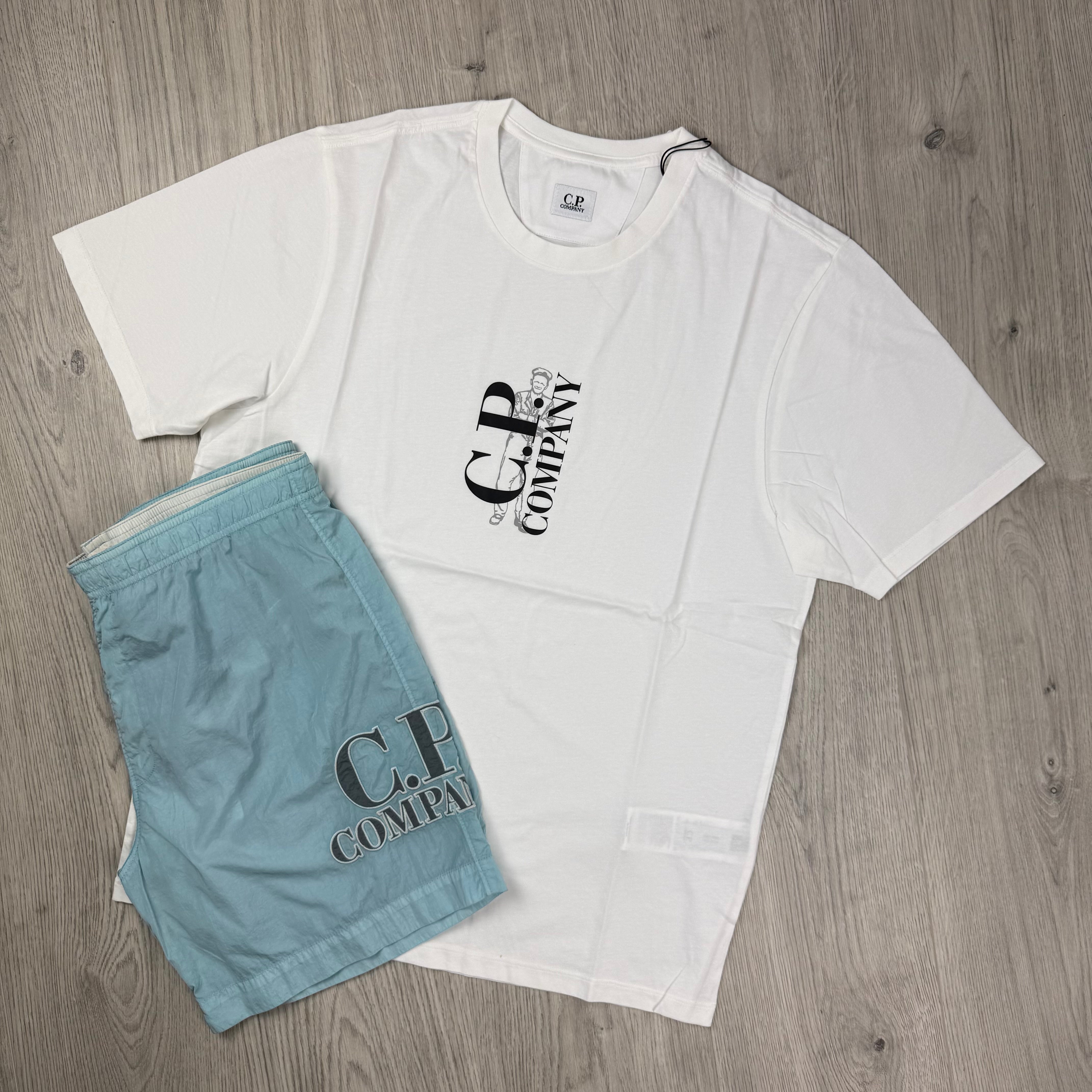CP Company Holiday Set - White/Starlight Blue