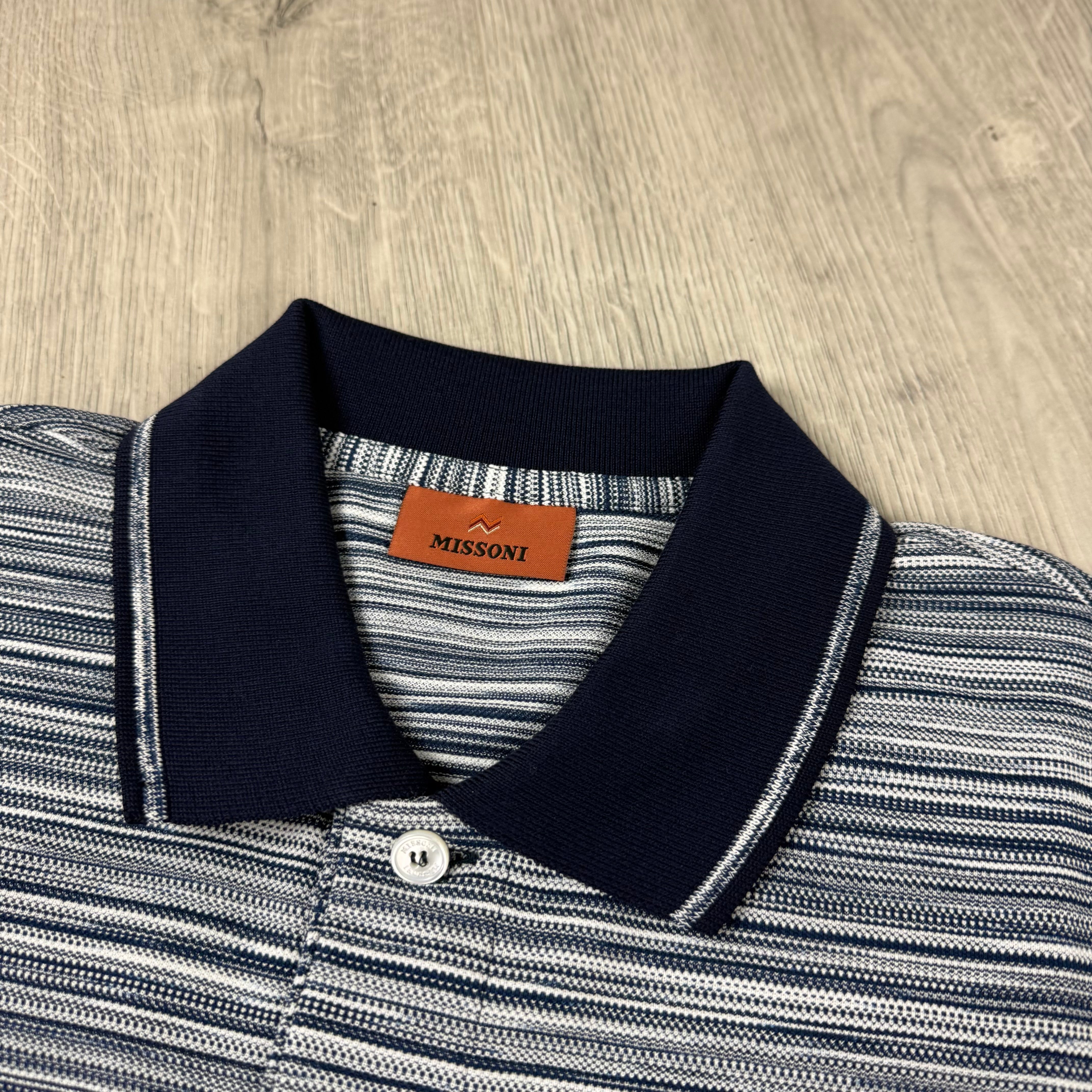 Missoni Space Dye Polo Shirt - Navy