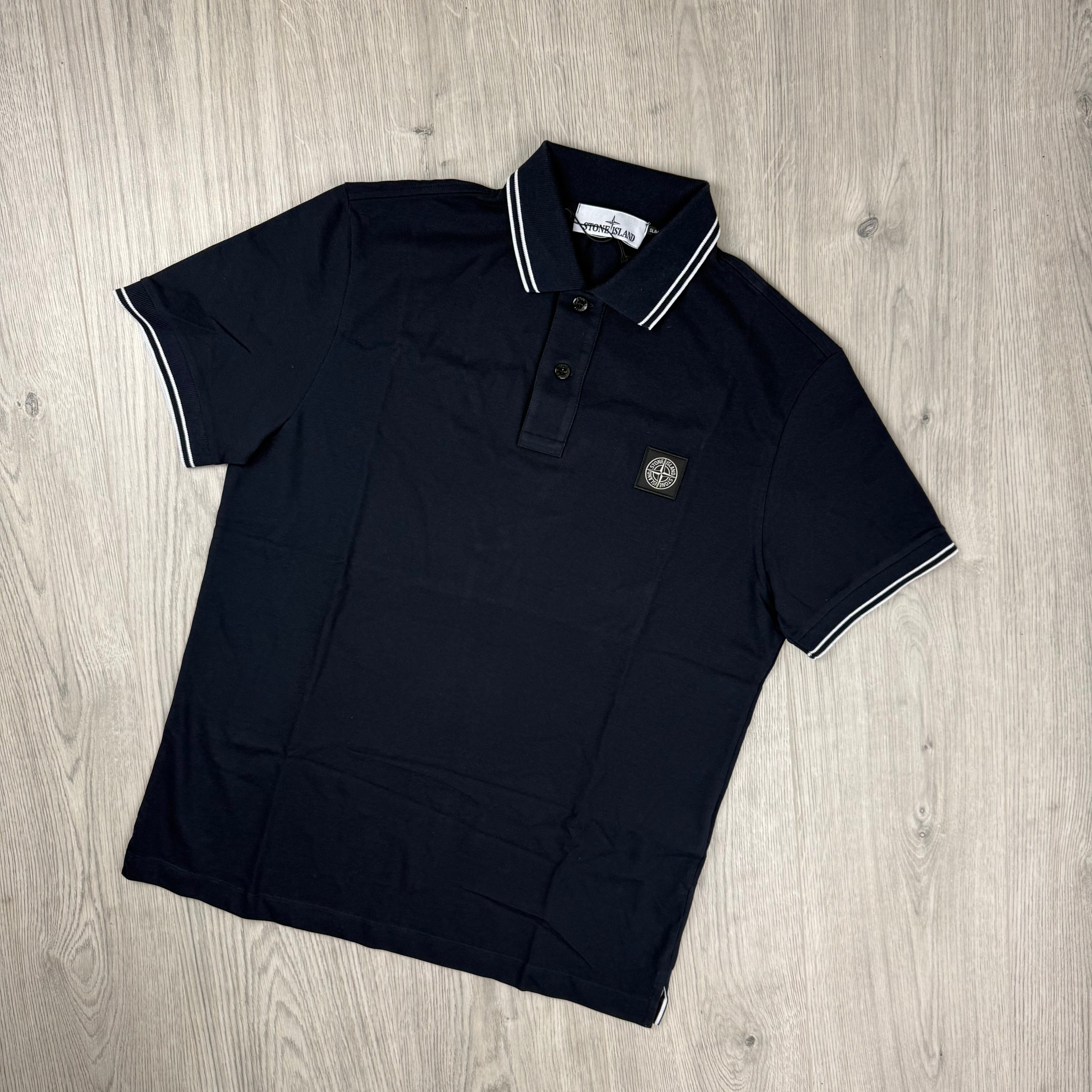 Stone Island Patch Polo Shirt - Navy