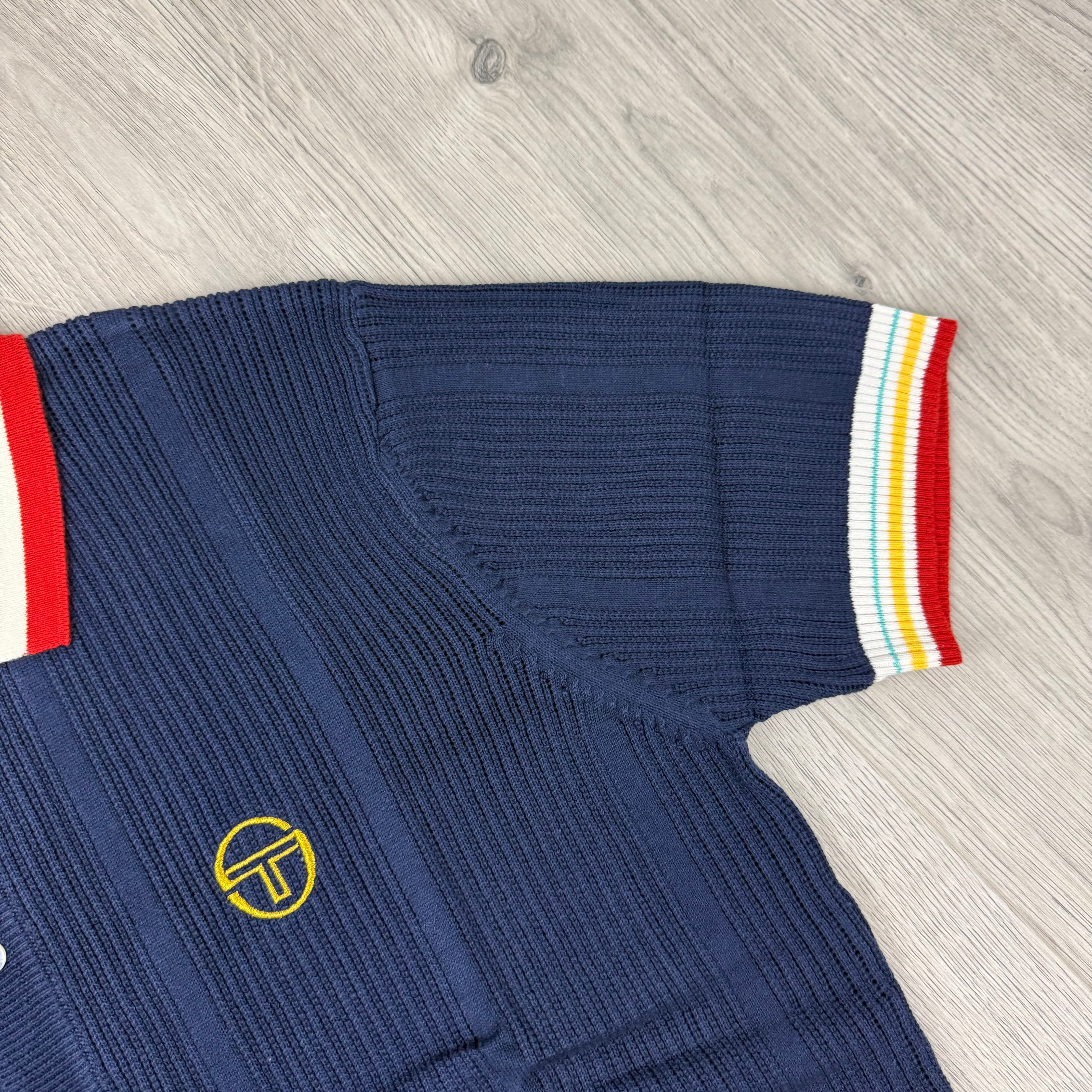 Sergio Tacchini 'Slice' Knit Polo Shirt - Maritime Blue