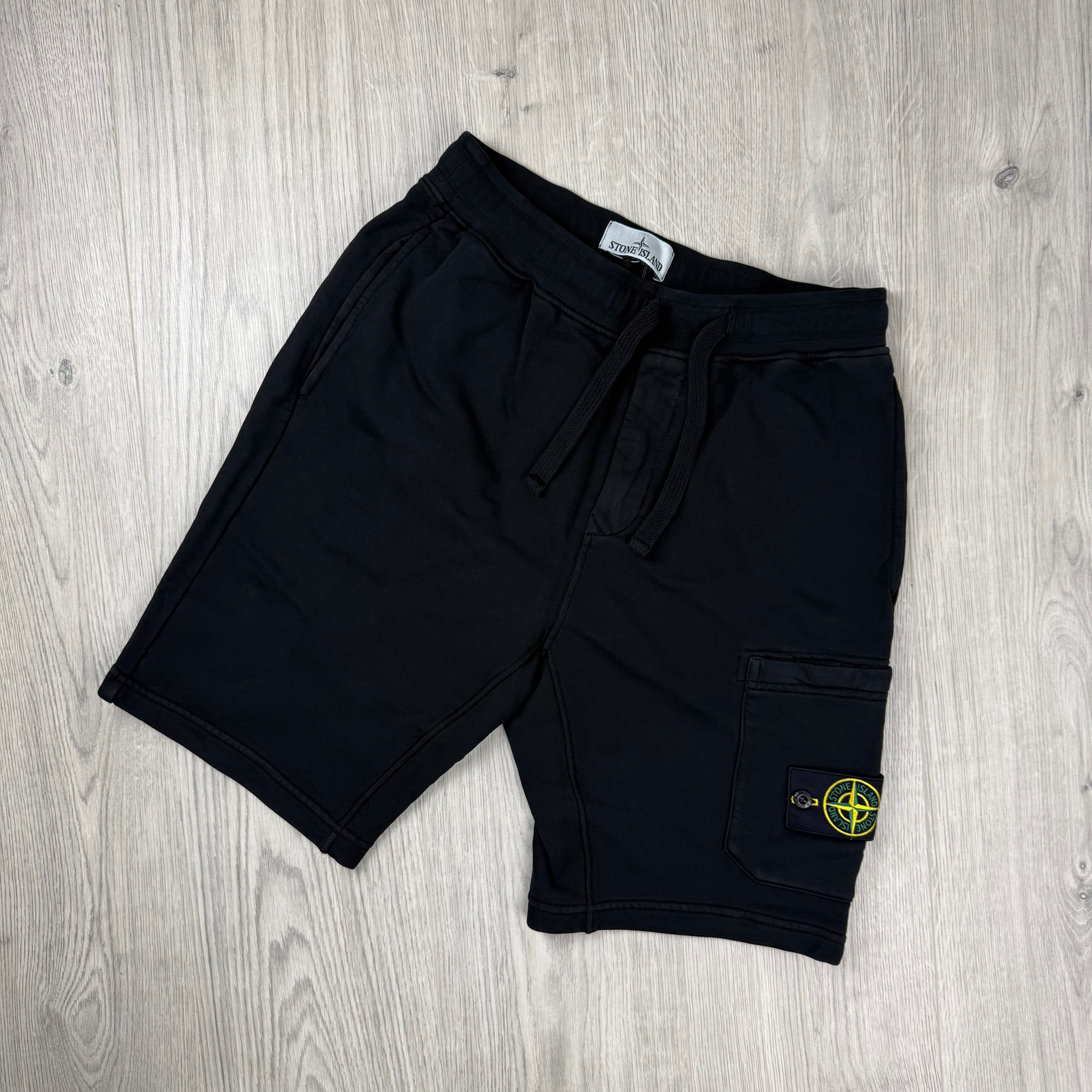 Stone Island Jersey Shorts - Black