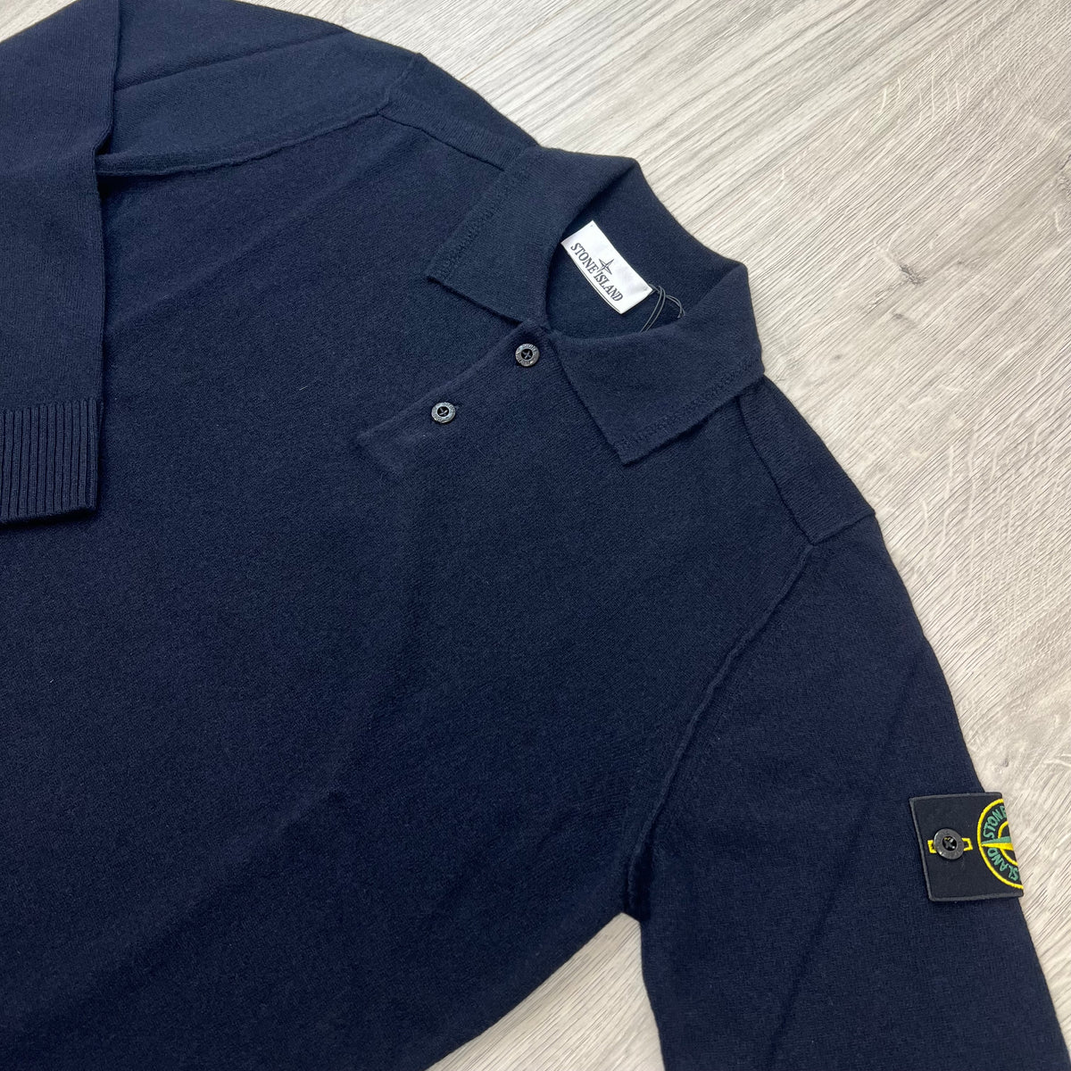 Stone Island Knit Polo Shirt - Navy