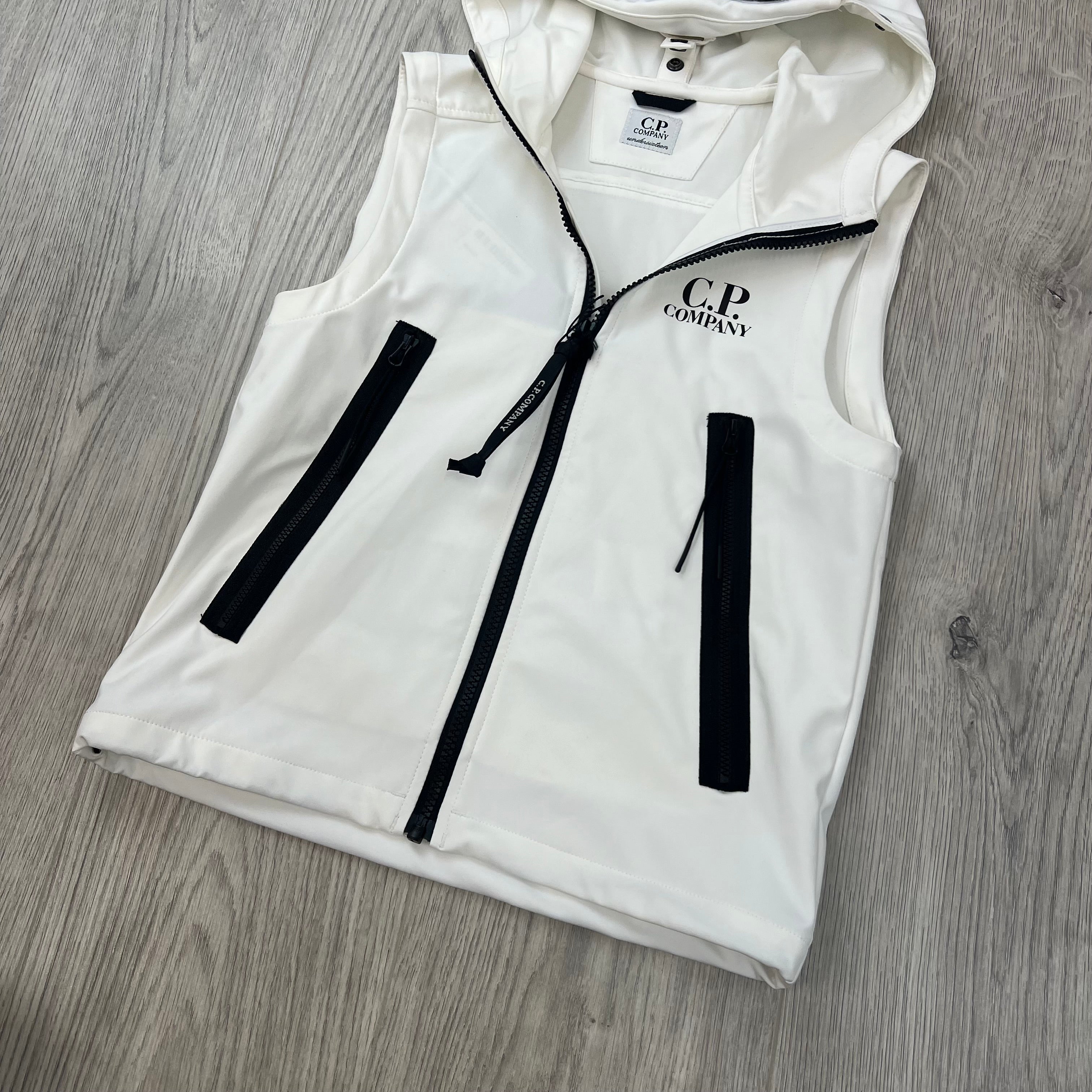 CP Company Junior Shell-R Gilet - White
