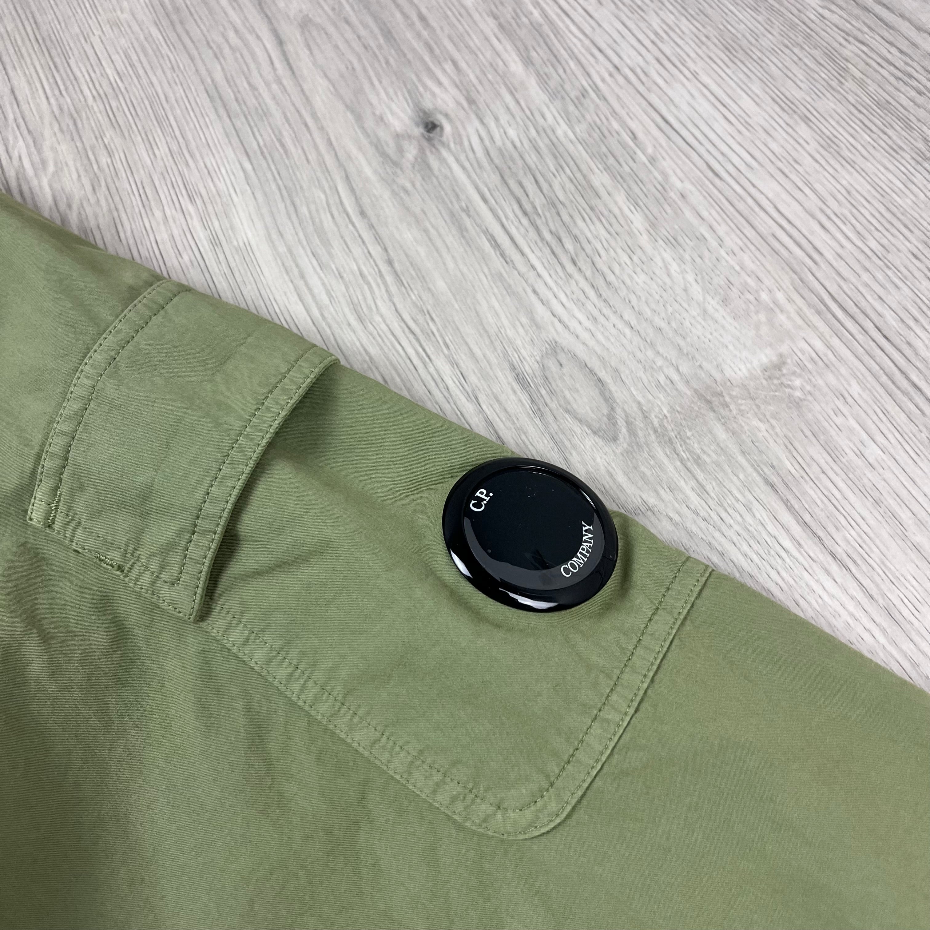 CP Company Hooded Overshirt - Green Banana