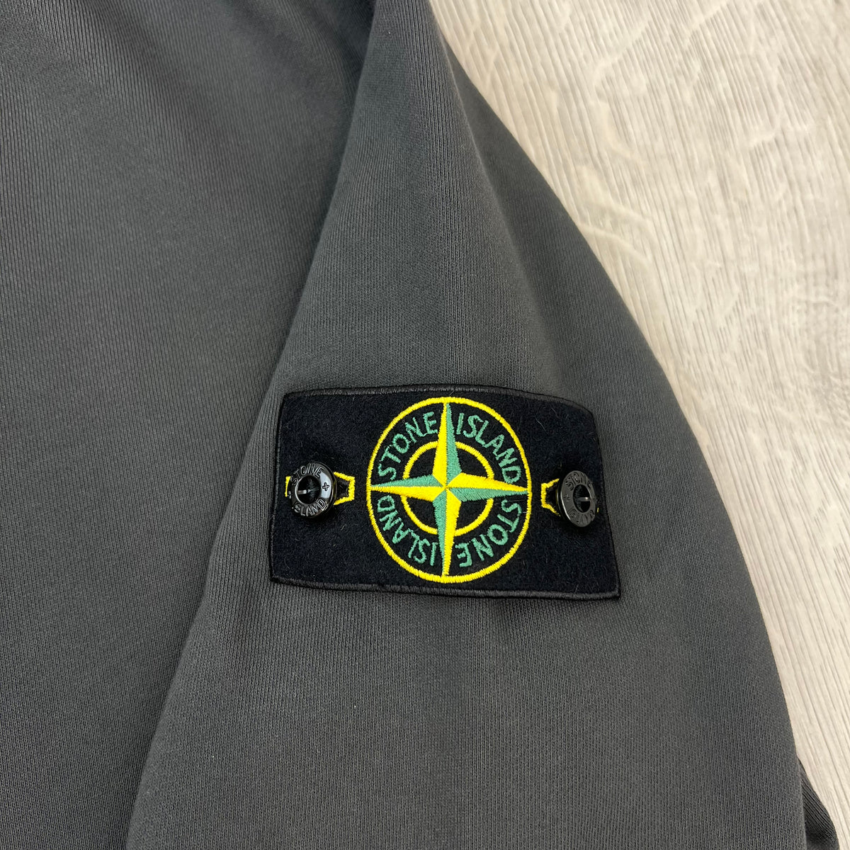 Stone Island Zip Hoodie - Lead Grey