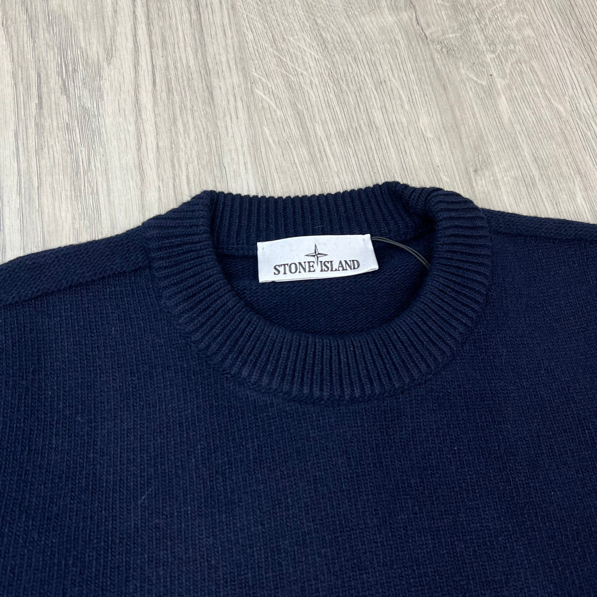 Stone Island Lambswool Knit Sweatshirt - Navy