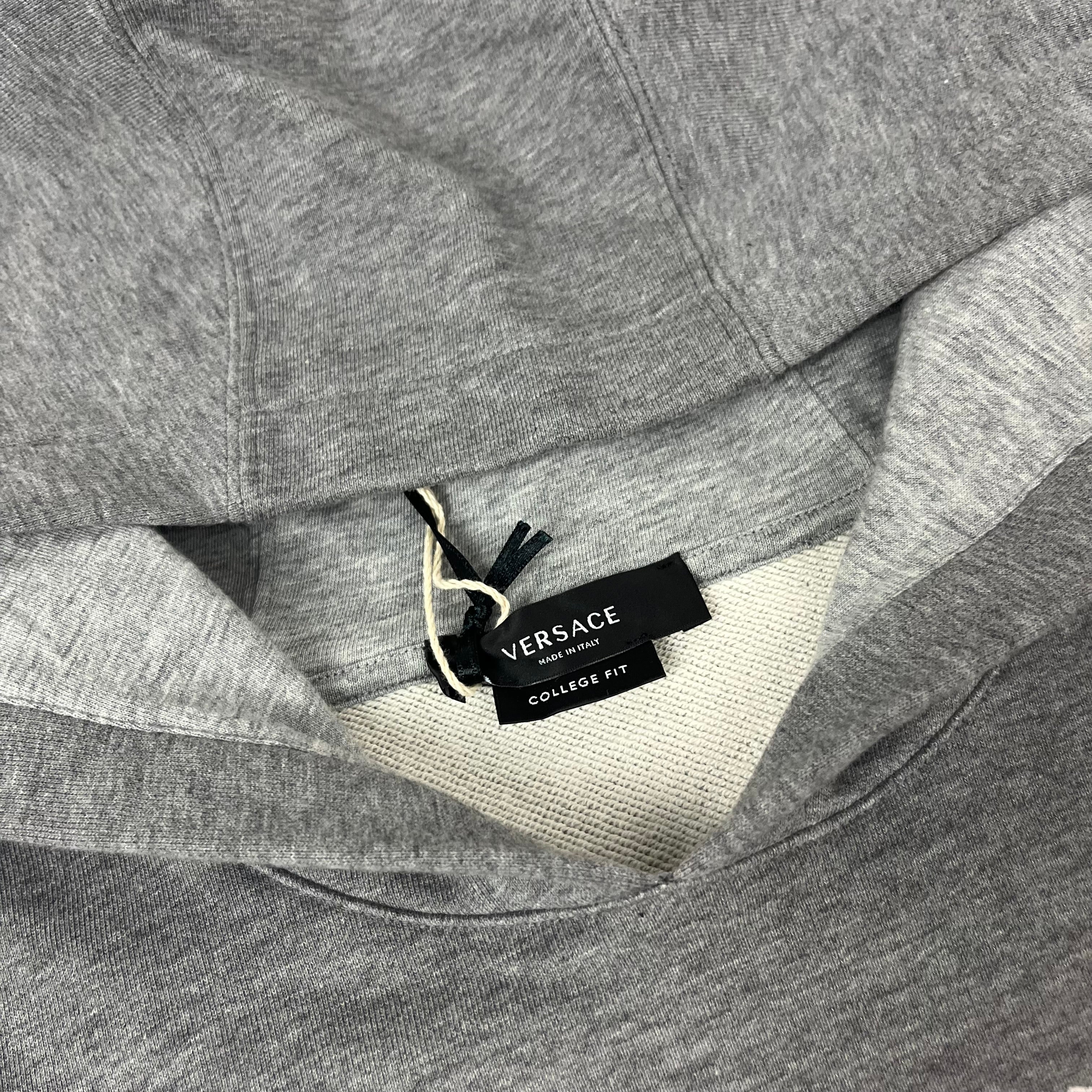 Versace Oversized College Hoodie - Grey