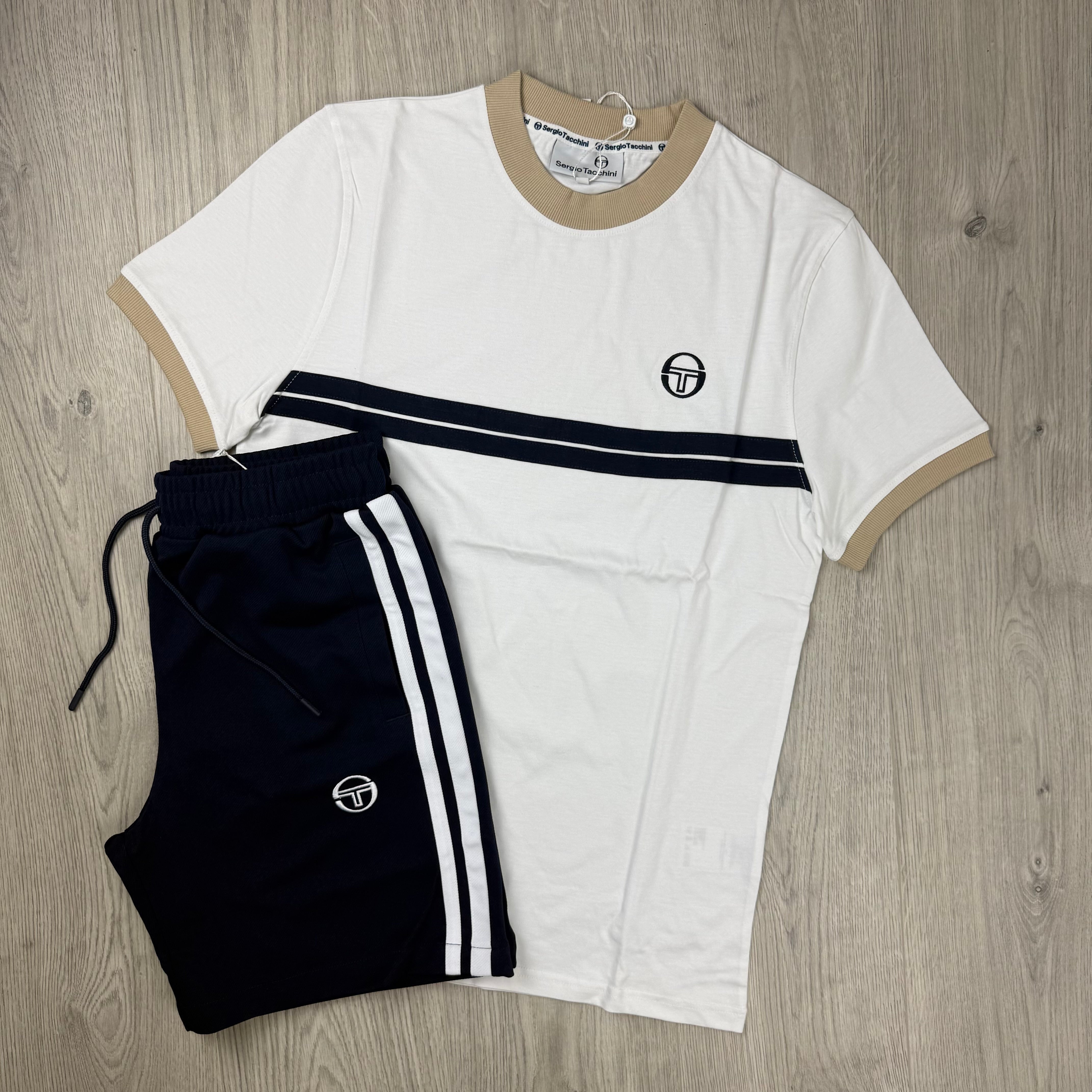 Sergio Tacchini 'Supermac' Set - White/Maritime Blue