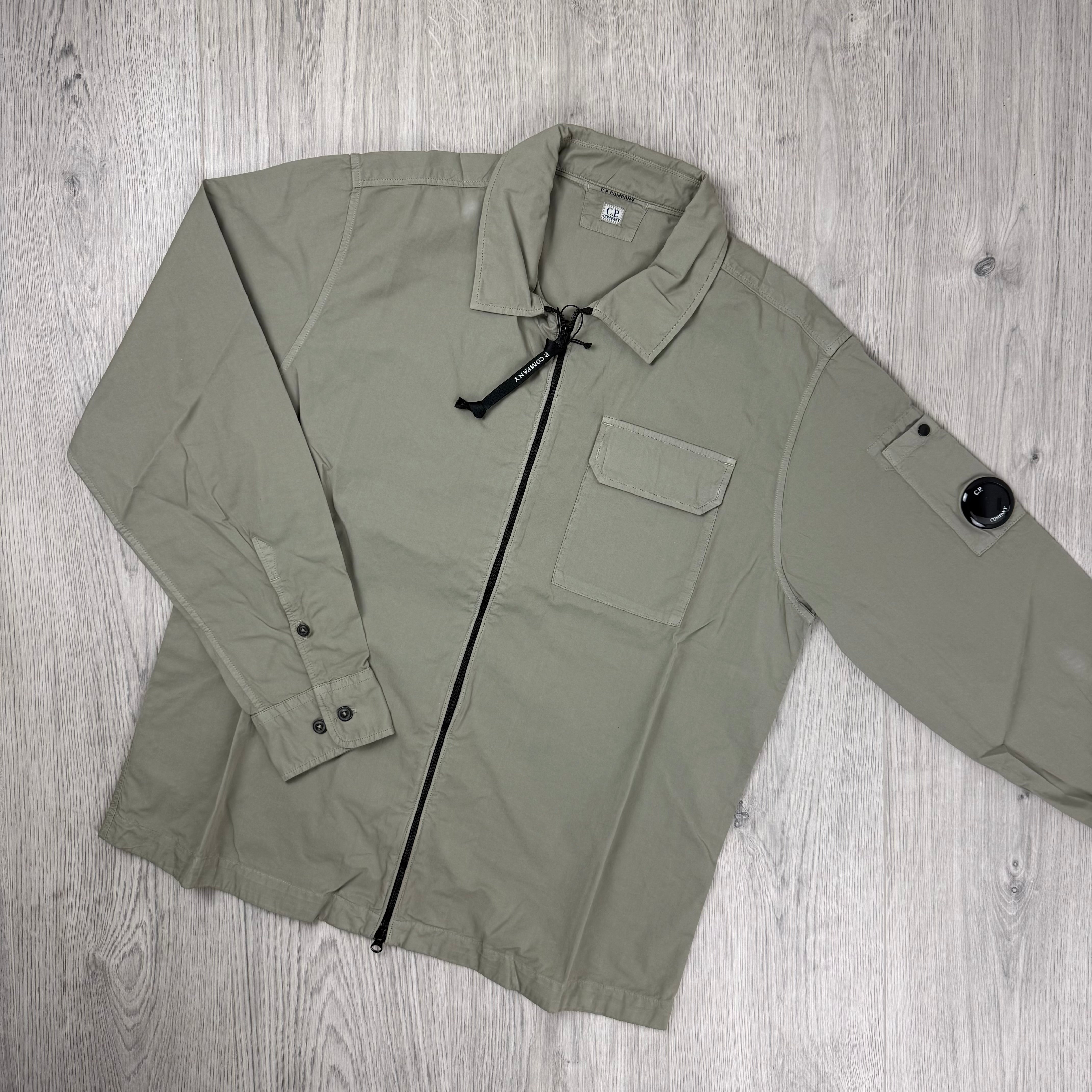 CP Company Zip Overshirt - Fallen Rock
