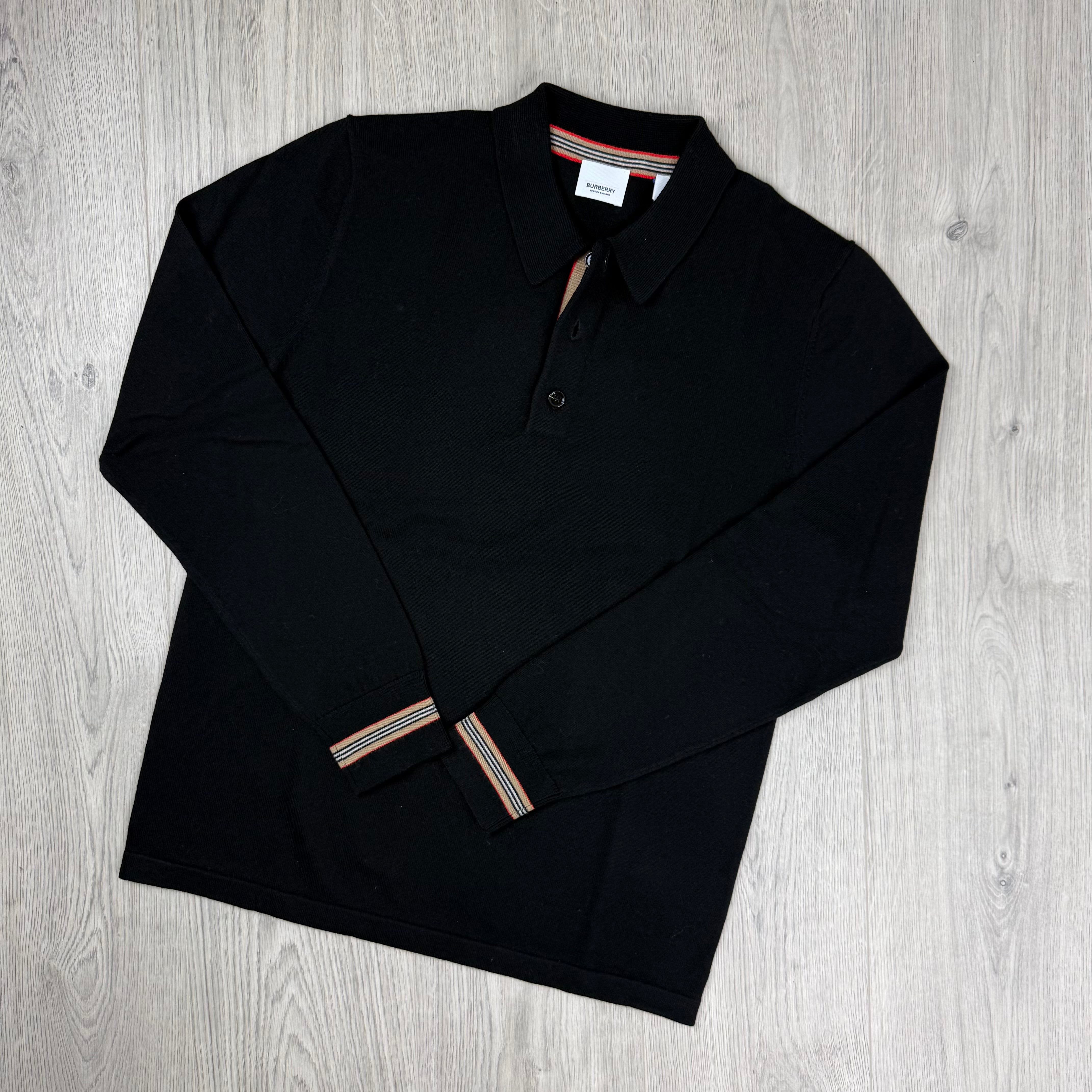Burberry 'Pace' Knit Polo Shirt - Black