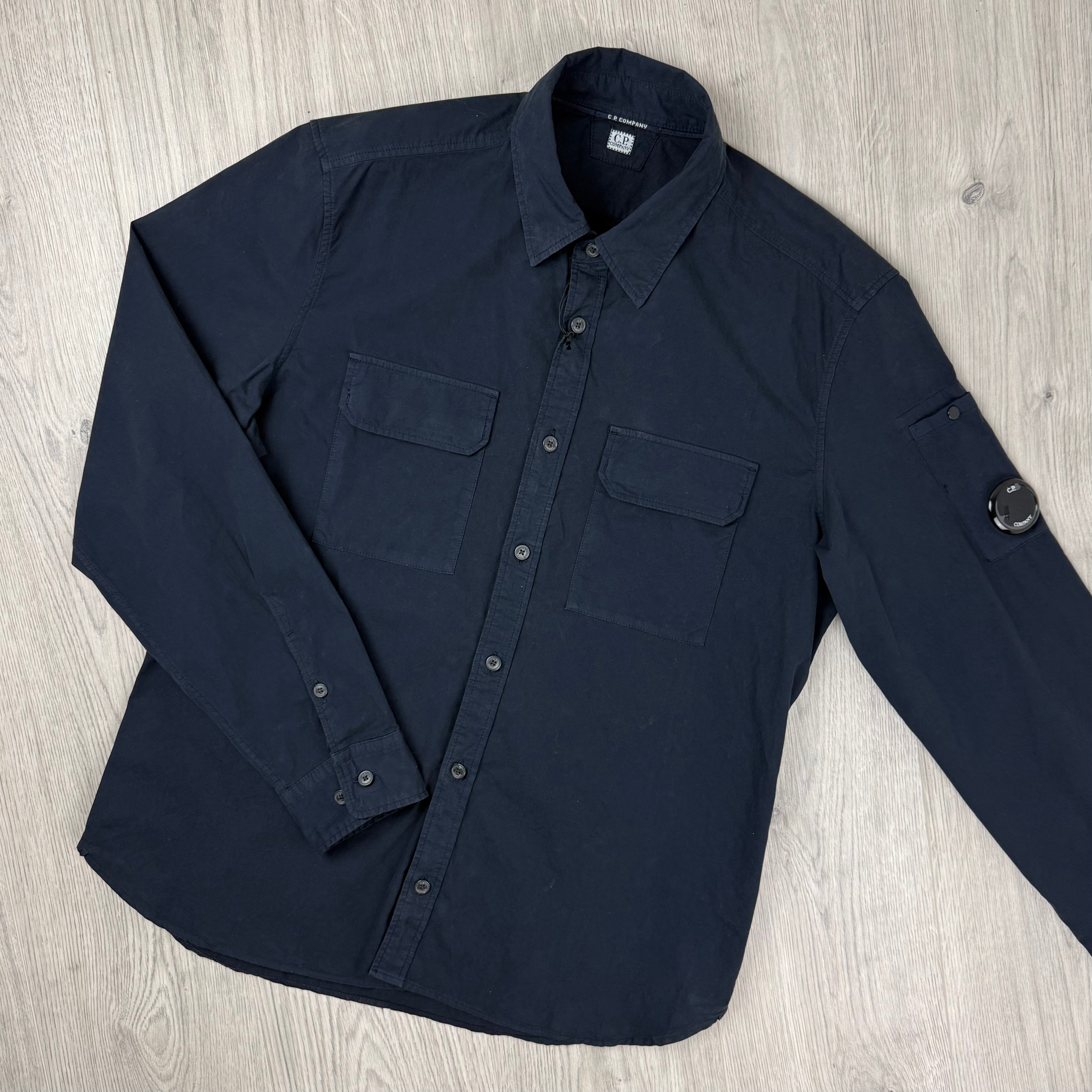 CP Company Button Overshirt - Navy