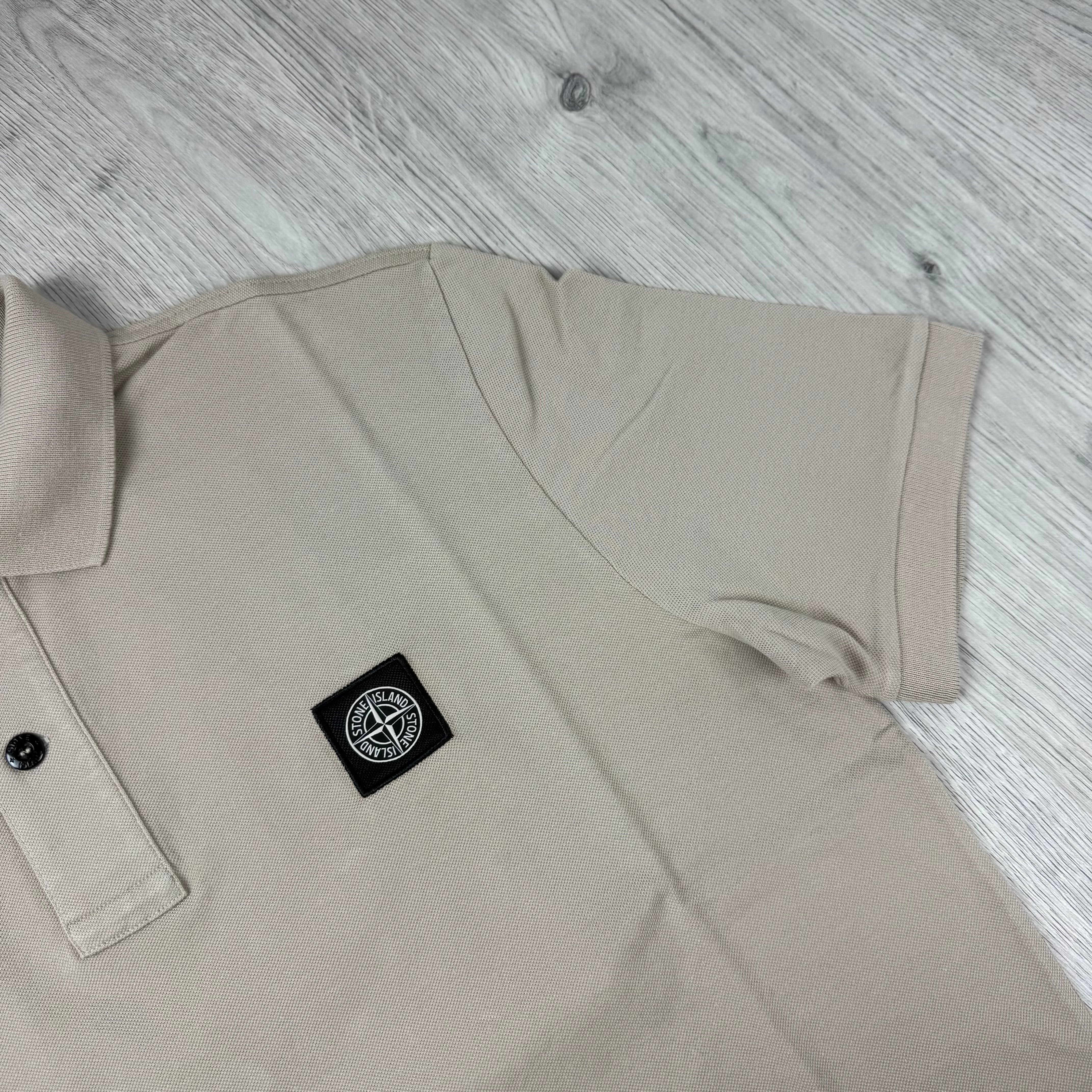 Stone Island Patch Polo Shirt - Desert