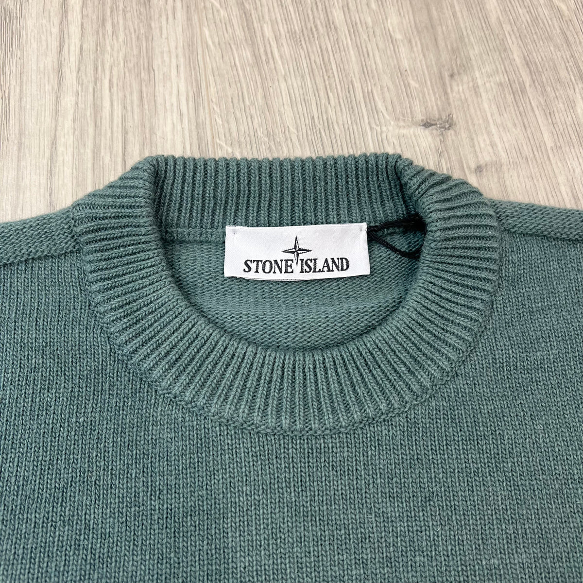 Stone Island Lambswool Knit Sweatshirt - Ocean Green