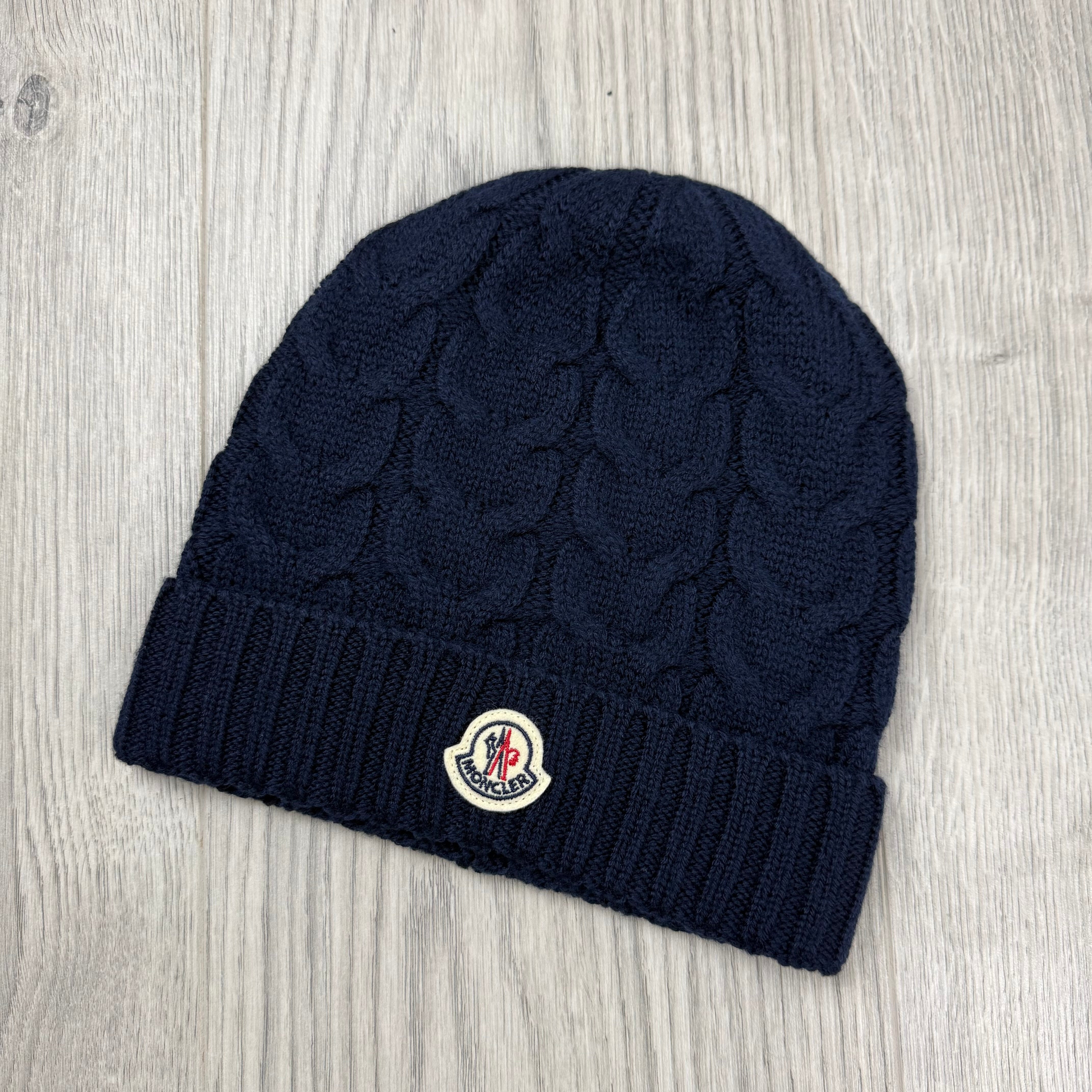 Moncler Junior Knit Beanie - Navy