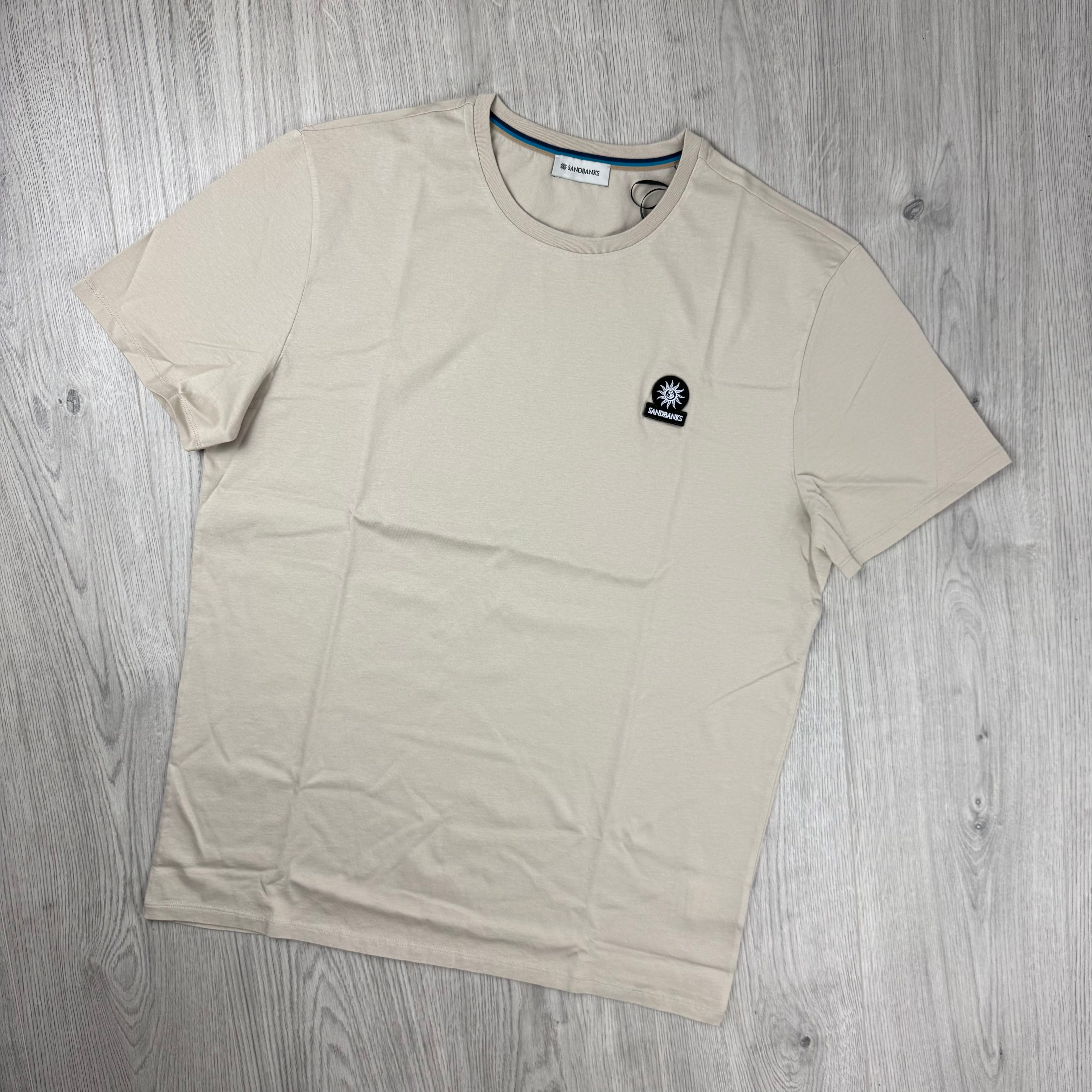 Sandbanks Badge Logo T-Shirt - Stone