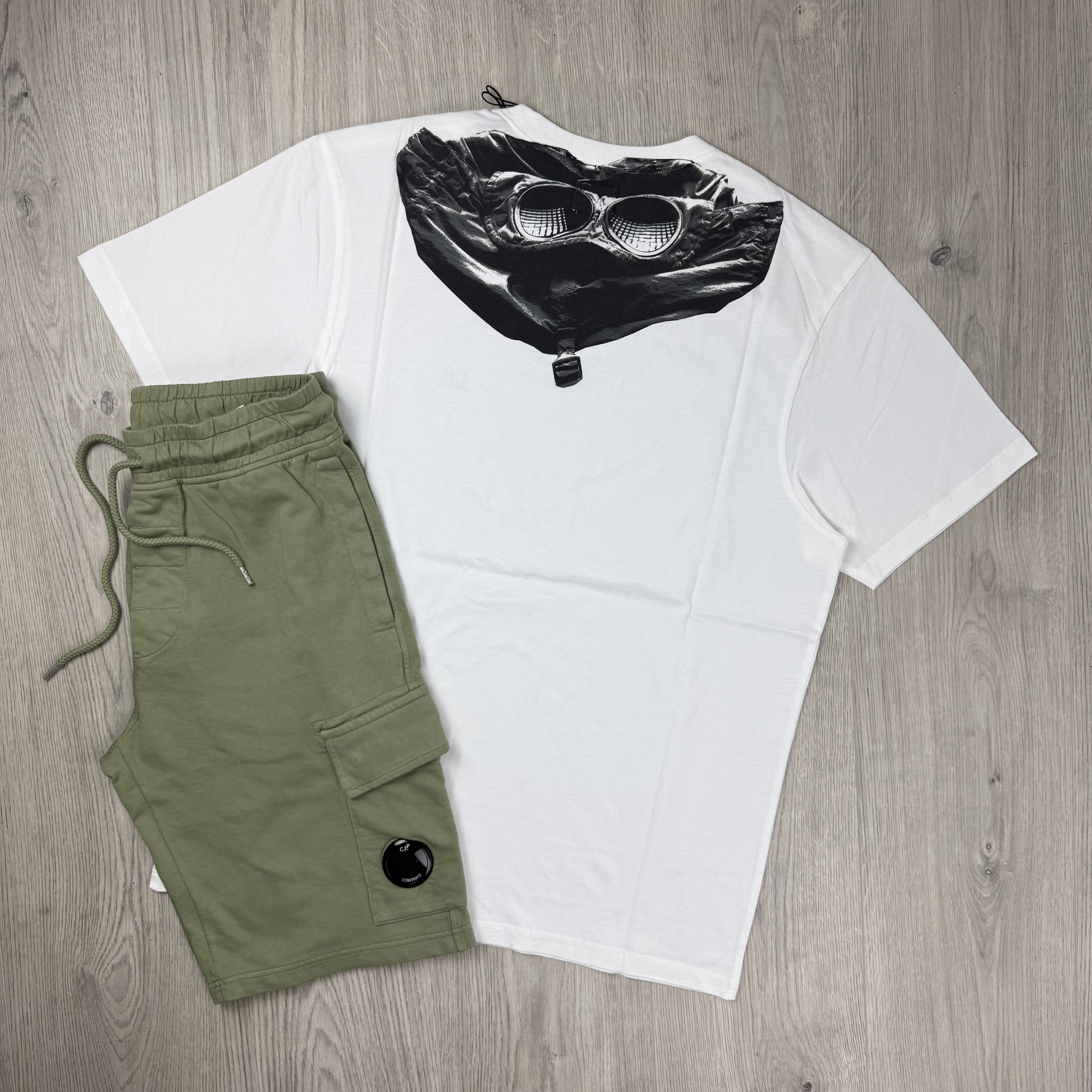 CP Company Set - White/Moss Gray
