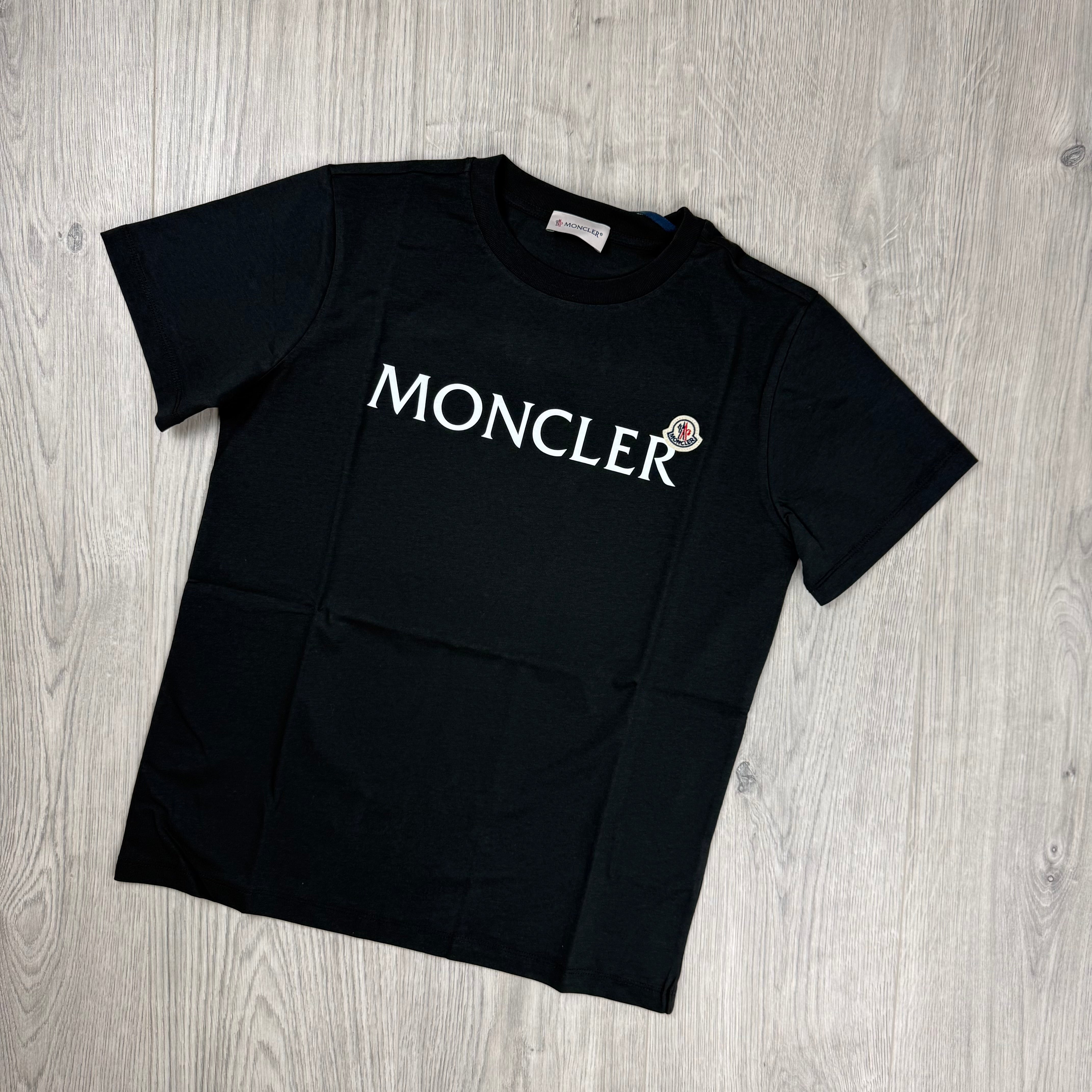 Moncler Junior Printed T-Shirt - Black