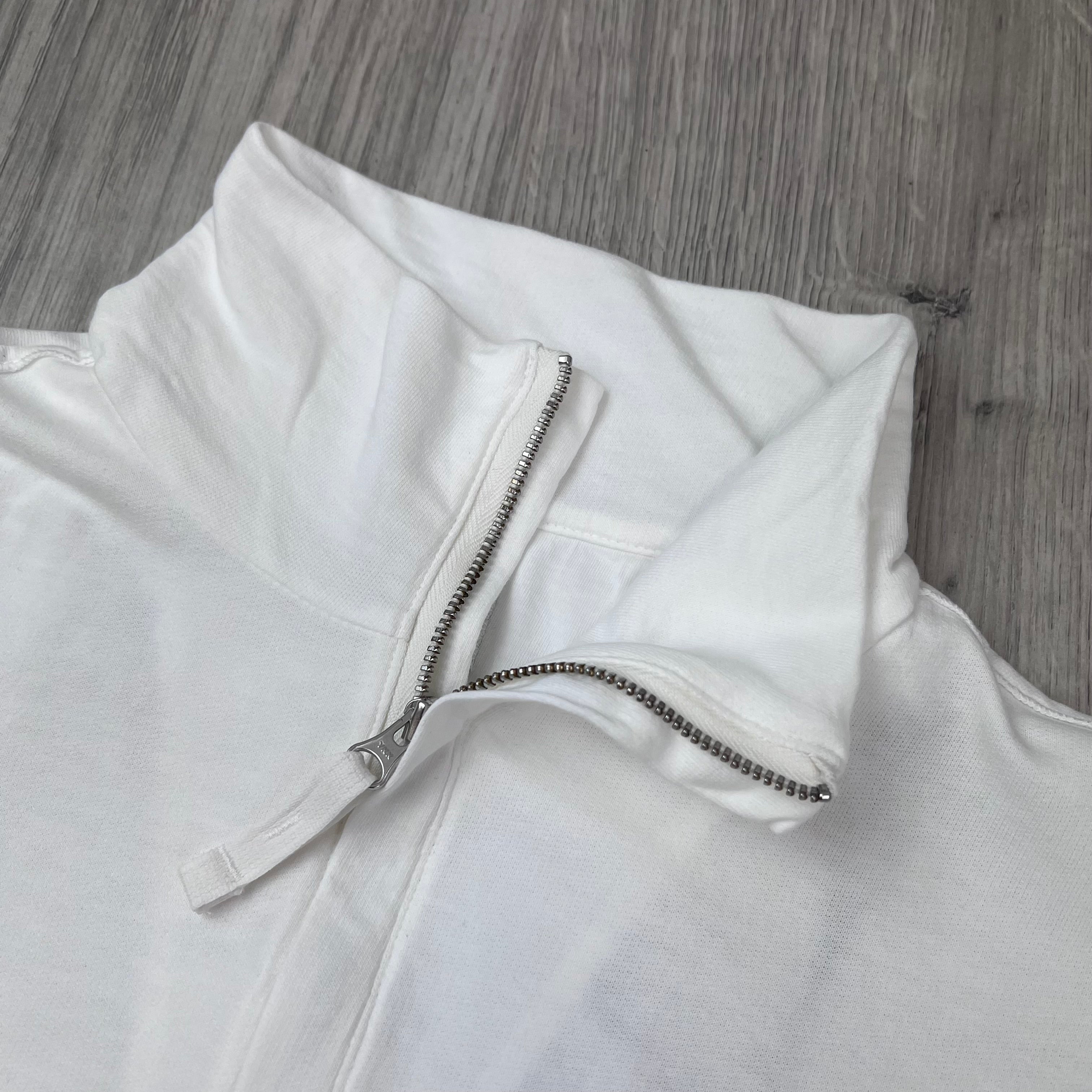 CP Company Light Fleece Zip Sweatshirt - White